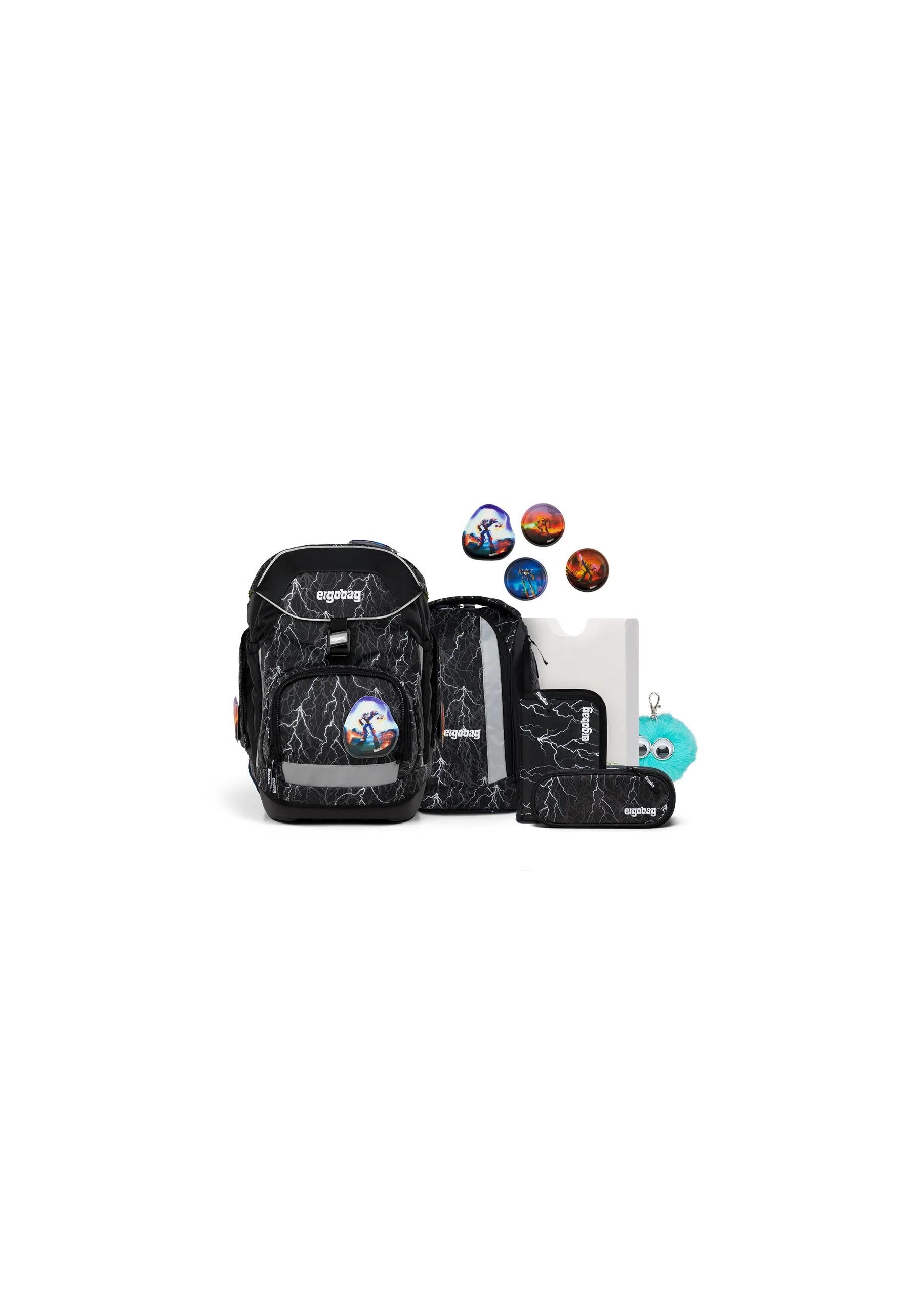 ergobag Schulranzen pack Set Bundle (7-tlg., 7-teiliges Set), größenverstellbares Rückensystem