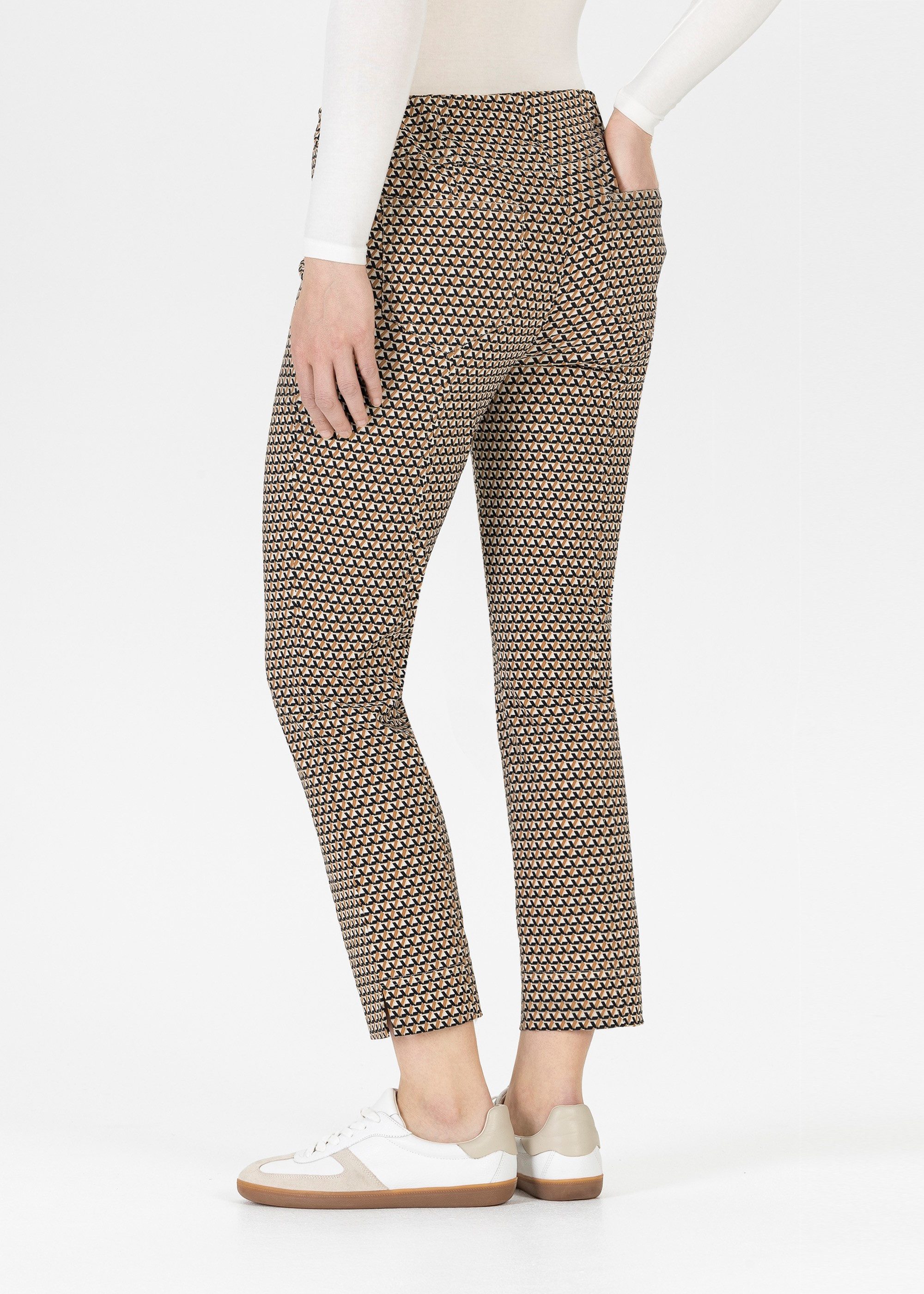 Stehmann 3/4-Hose mit Minial-Muster