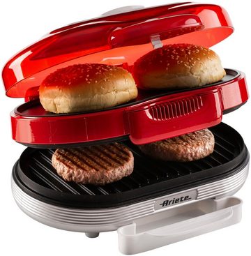 Ariete Kontaktgrill 0205R Party Time Hambuger Maker, rot, 1200 W