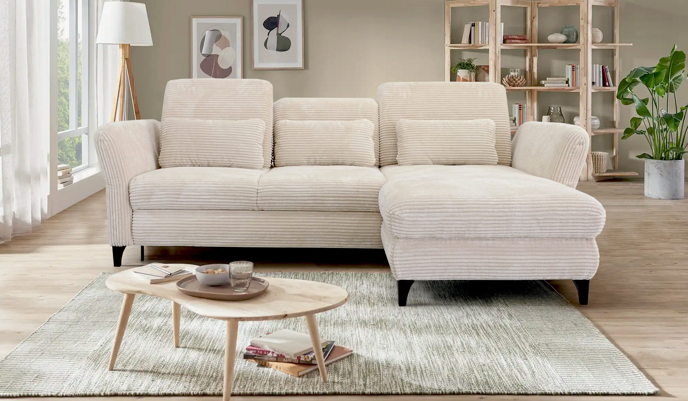 Hygger Möbelhaus Ecksofa Eva L-Form, B/T/H: günstig online kaufen