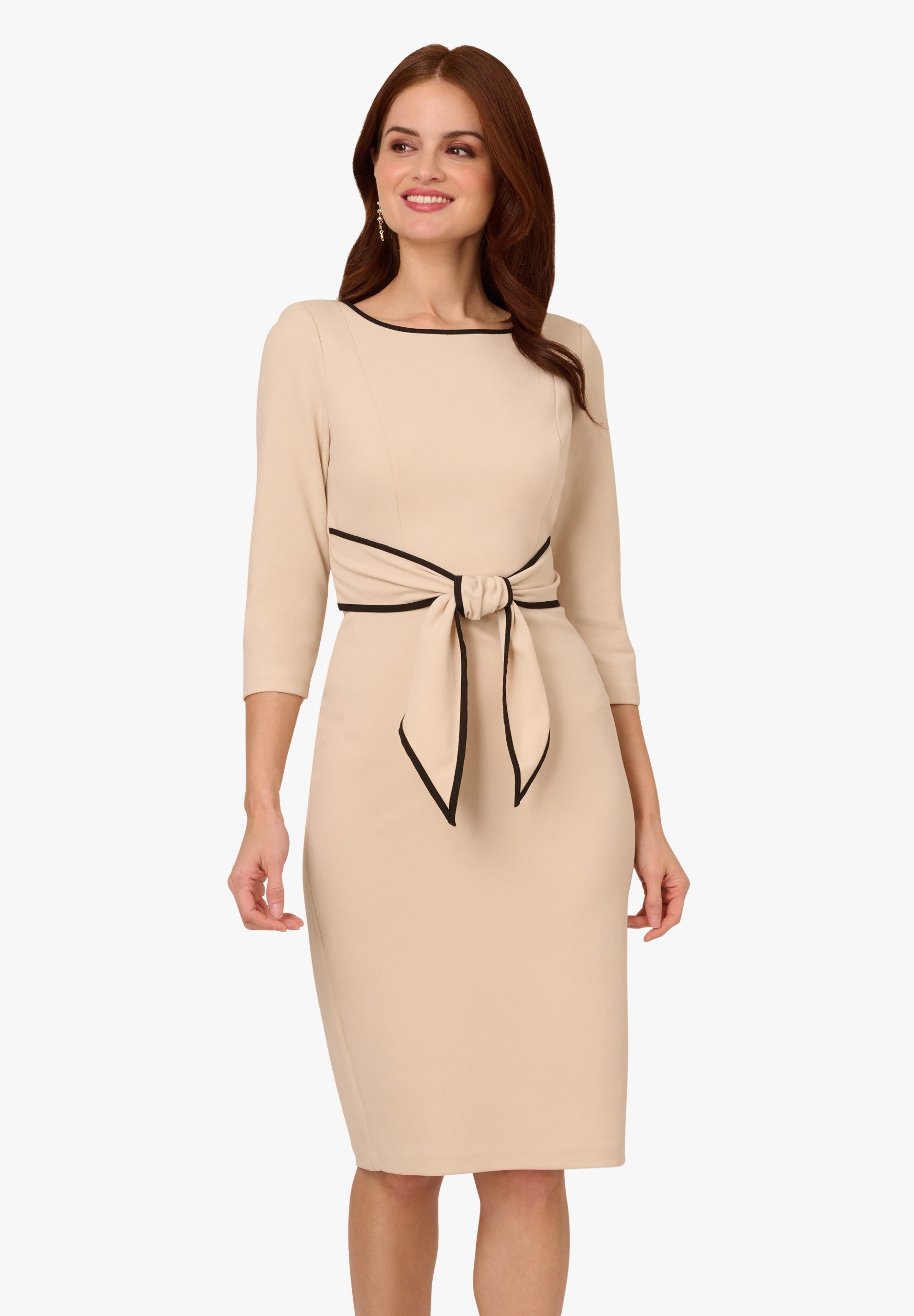 Adrianna Papell Business-Kostüm Tipped Crepe Tie Dress, Modern, tipped shea günstig online kaufen
