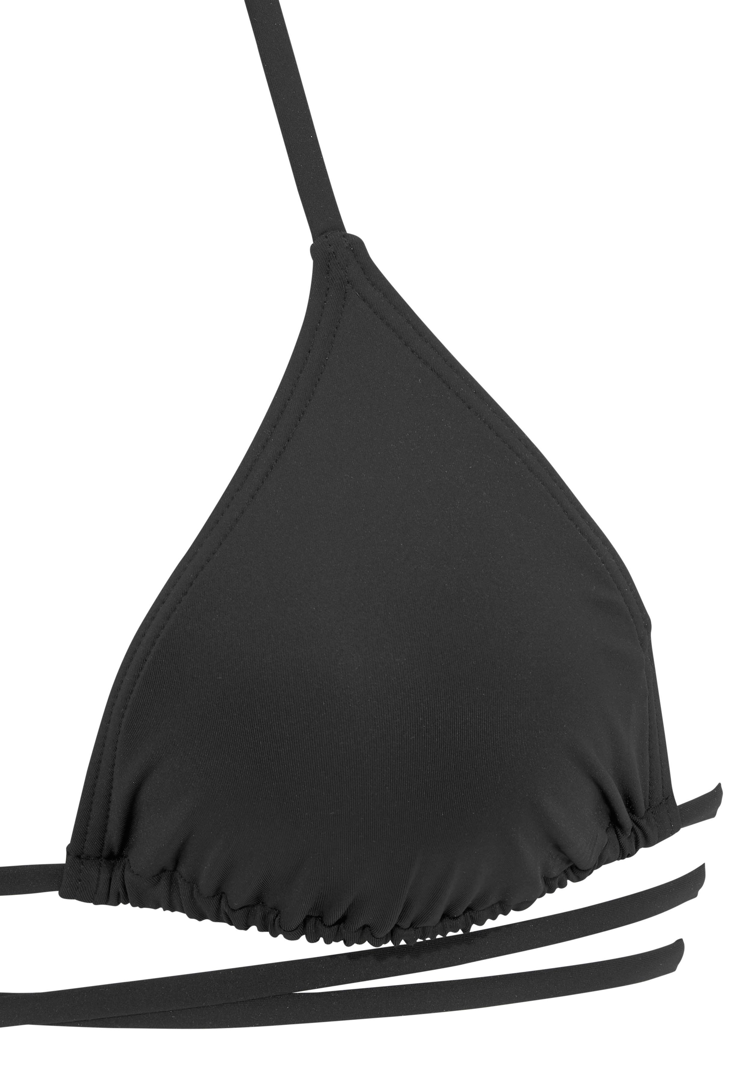 Bruno Banani Triangel-Bikini unifarben mit langem Bindeband