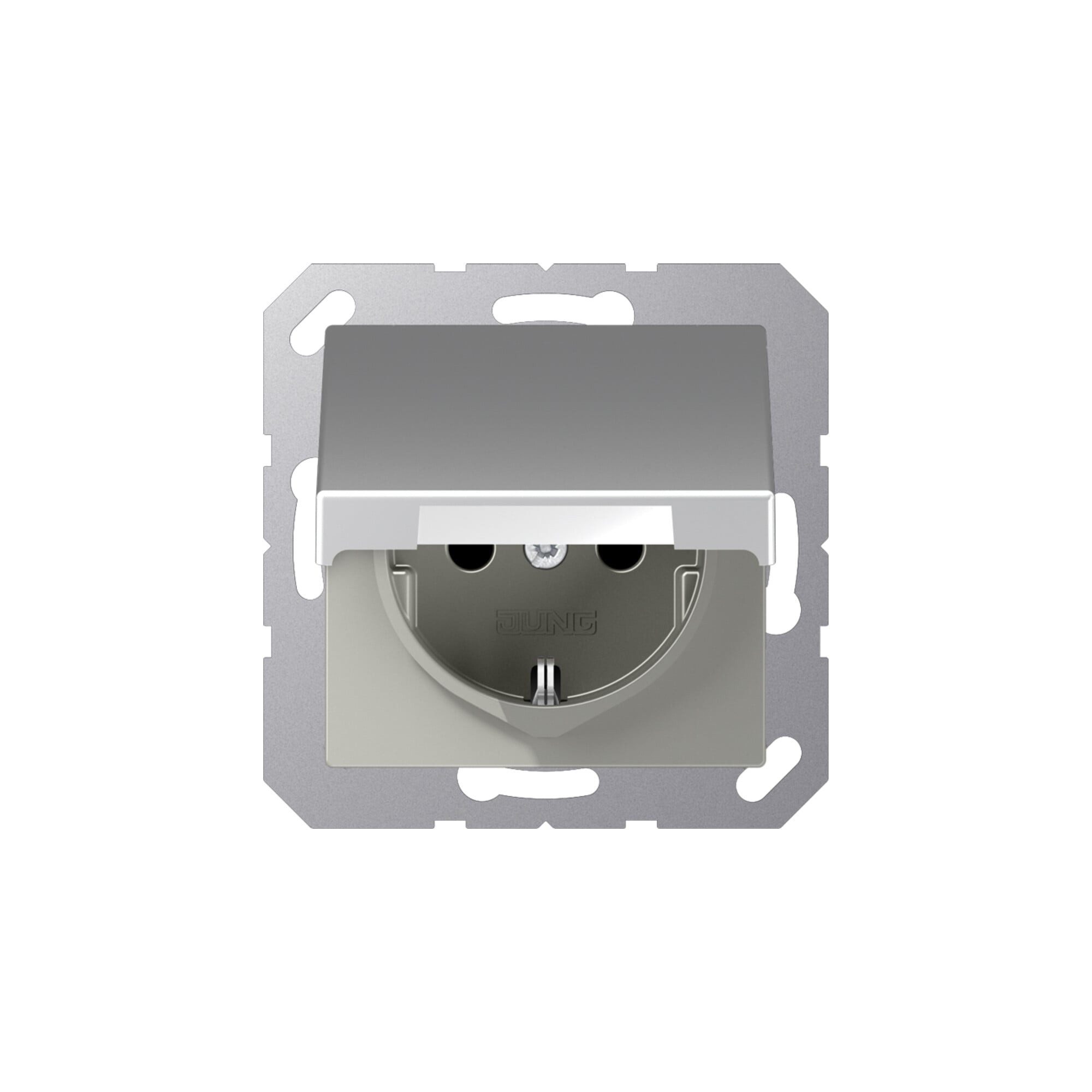 JUNG Steckdose Jung SCHUKO-Steckdose 16 A 250V m.Klappdeckel bruchs A 1520 BF KL AL