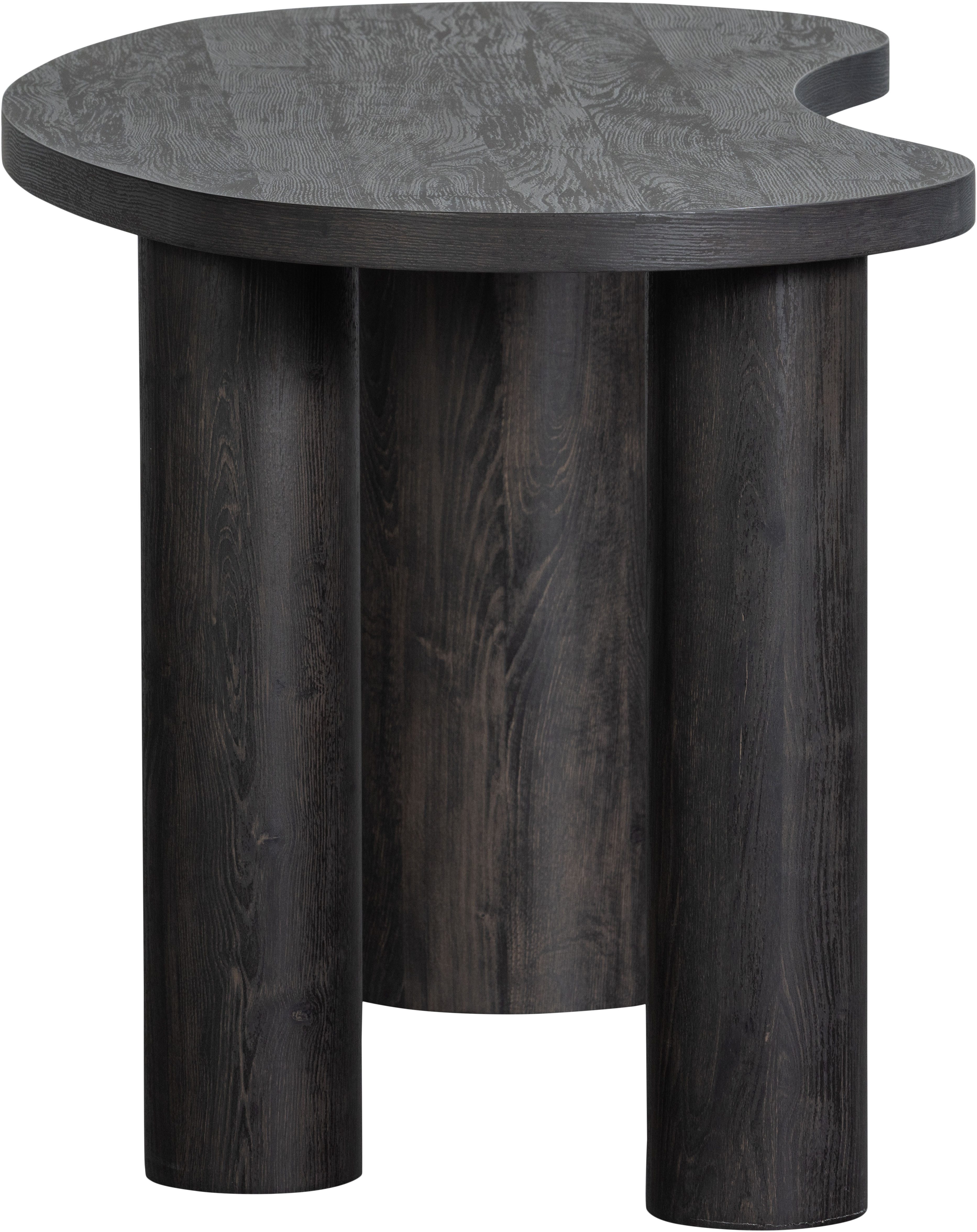 WOOOD Schreibtisch Maan aus MDF mit 3D-Papierbelag, organische Form 150x70x75 cm, Tragkraft 100 kg, einfach zu montieren, sichtbare Maserung – Bild 5 von 5