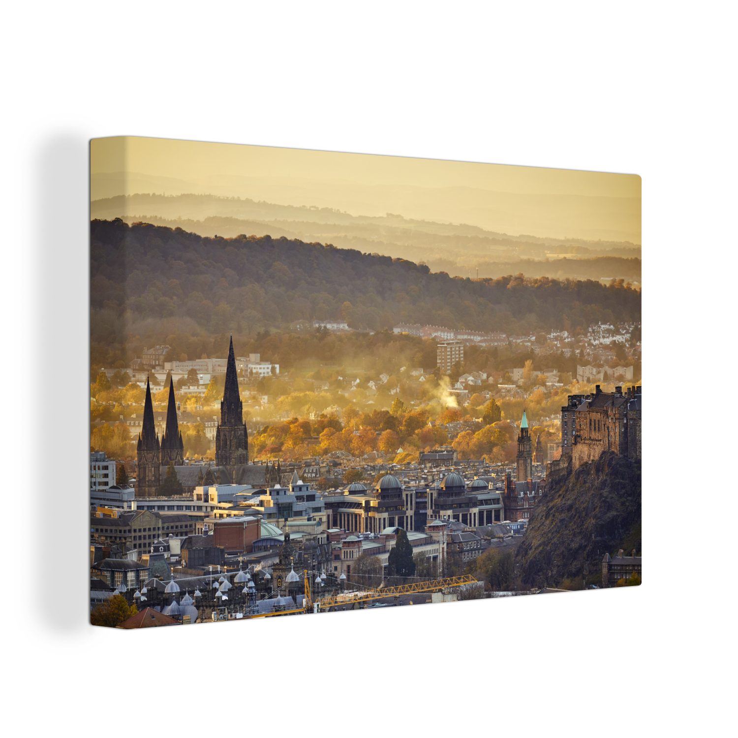 OneMillionCanvasses® Leinwandbild Skyline - Gebäude - Edinburgh - Schottland, (1 St), Wandbild Leinwandbilder, Aufhängefertig, Wanddeko, 30x20 cm