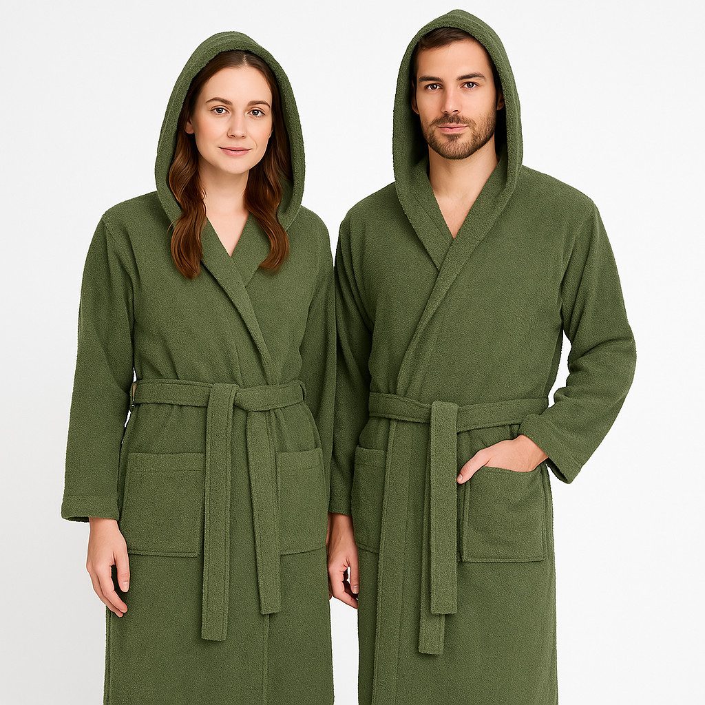 Veluna Home Unisex-Bademantel lang mit Kapuze, günstig online kaufen