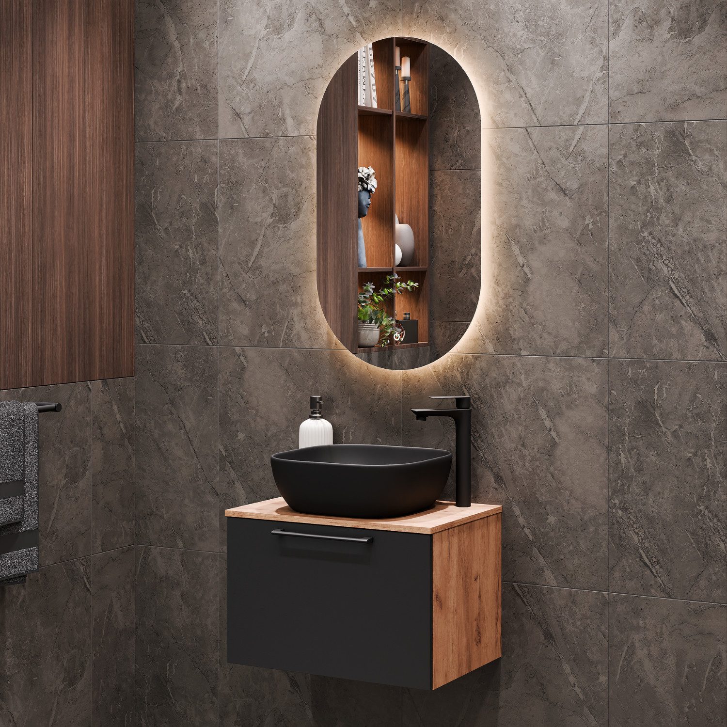 Planetmöbel Badmöbel-Set Astra, (Waschbeckenunterschrank, 3-St., Badezimmer günstig online kaufen