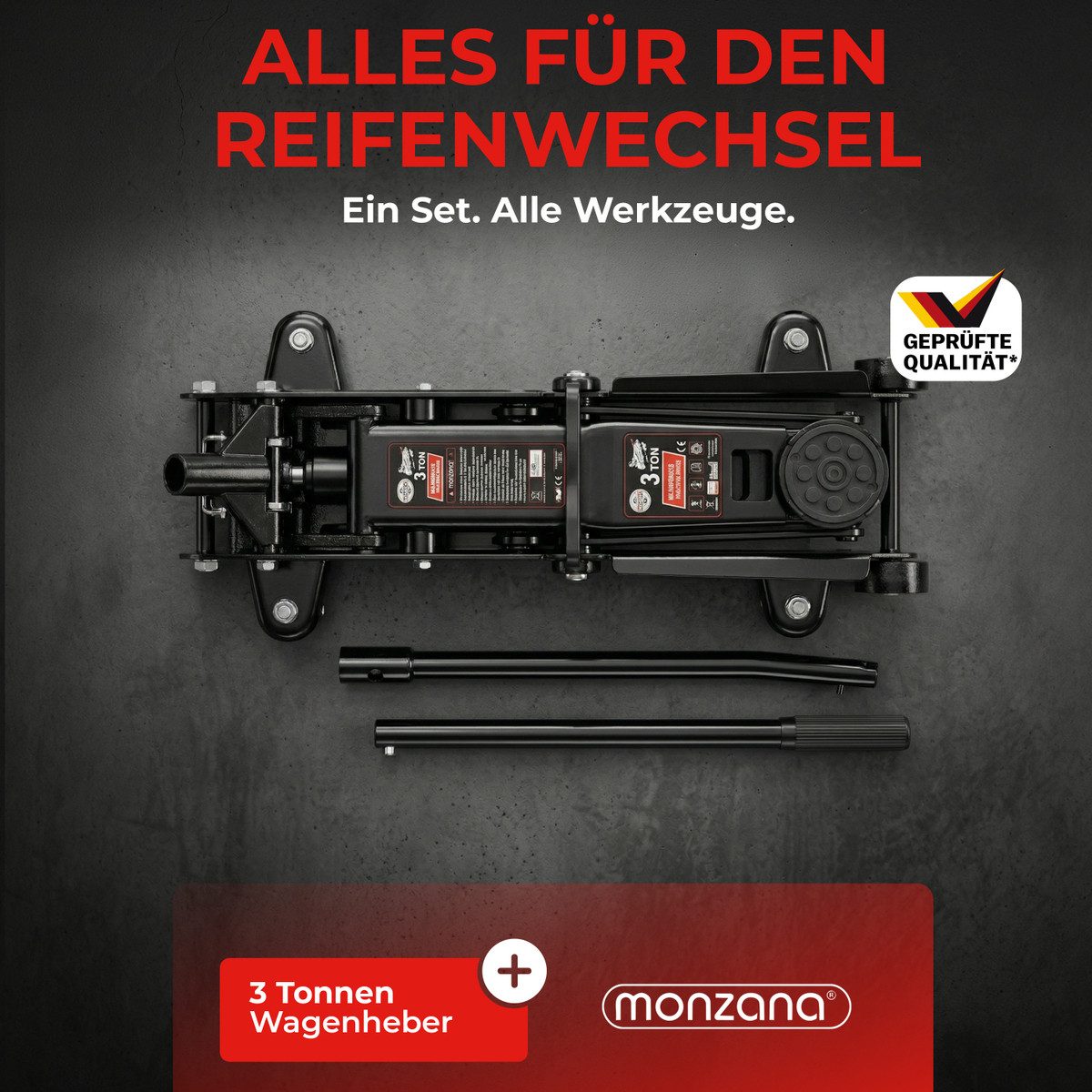 Deuba Wagenheber, hydraulischer Rangierwagenheber 3t 135-400mm Auto KFZ Gummiauflage