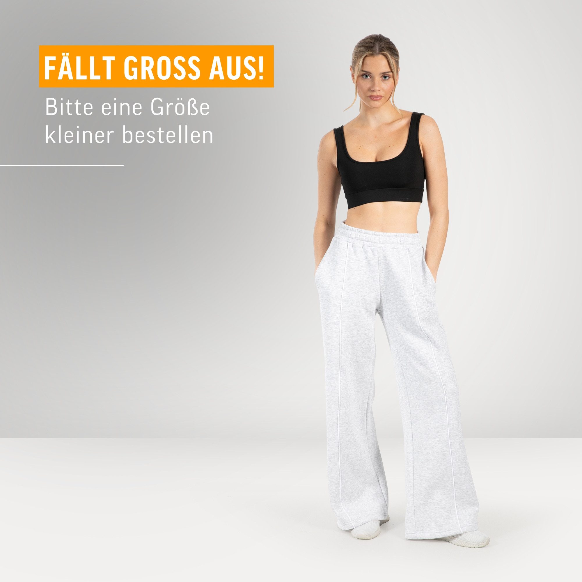 Smilodox Jogginghose Damen Siara, Bequeme Freizeithose mit Seitentaschen Trainingshose mit verstellbarem Beinabschluss