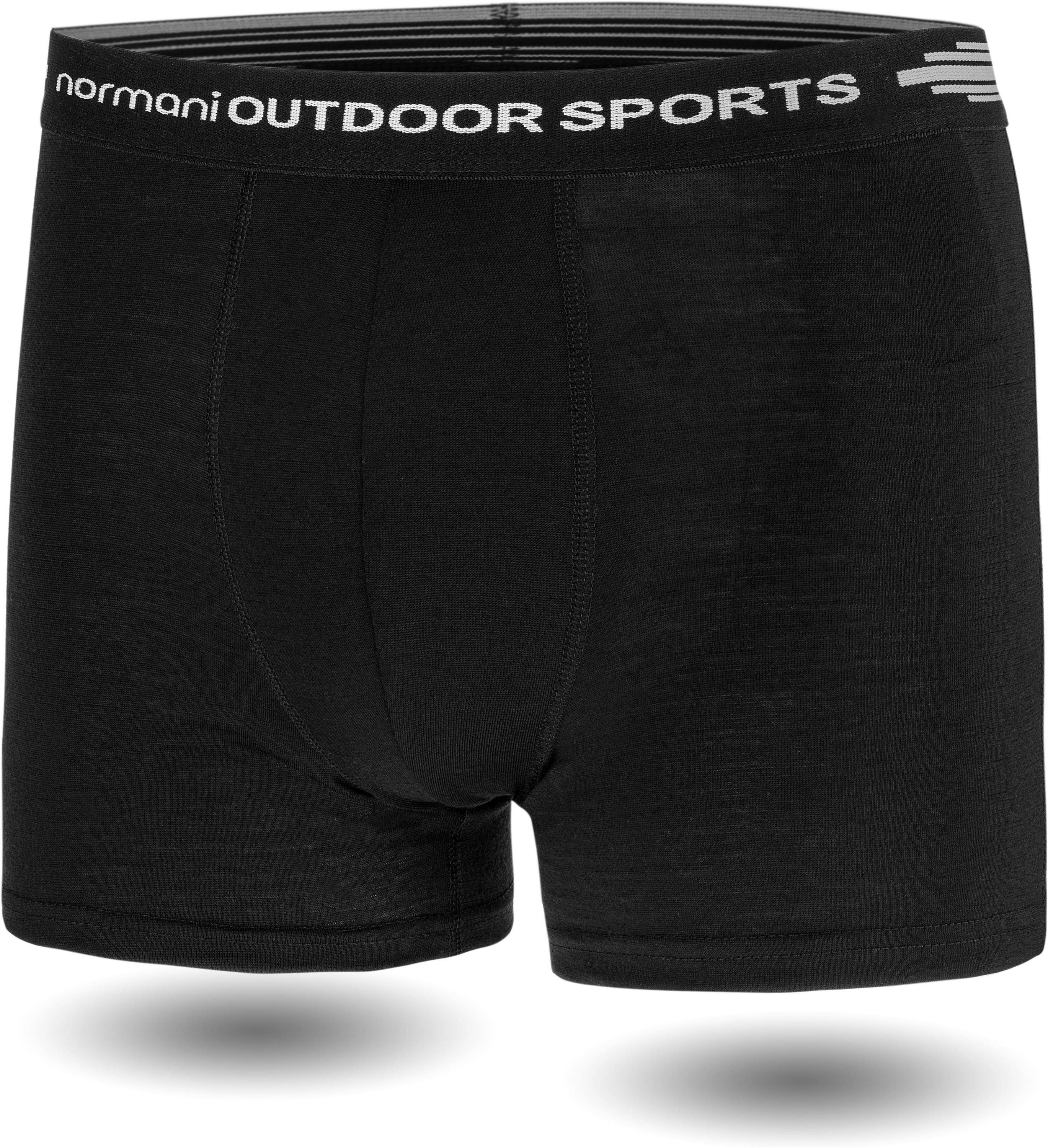 normani Retro Boxer 2er Pack Herren Merino Boxershorts Unterhose Sportunterhose Funktionsunterwäsche aus 100% Merinowolle