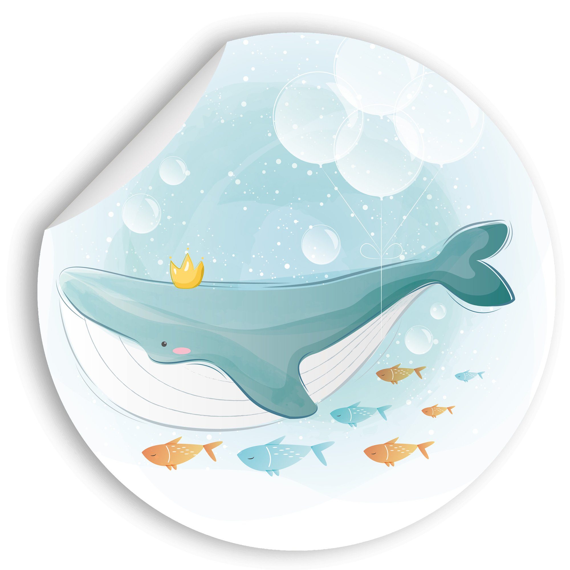 WallSpirit Wandsticker Motive für Kinder - Rund, Selbstklebend, rückstandslos abziehbar