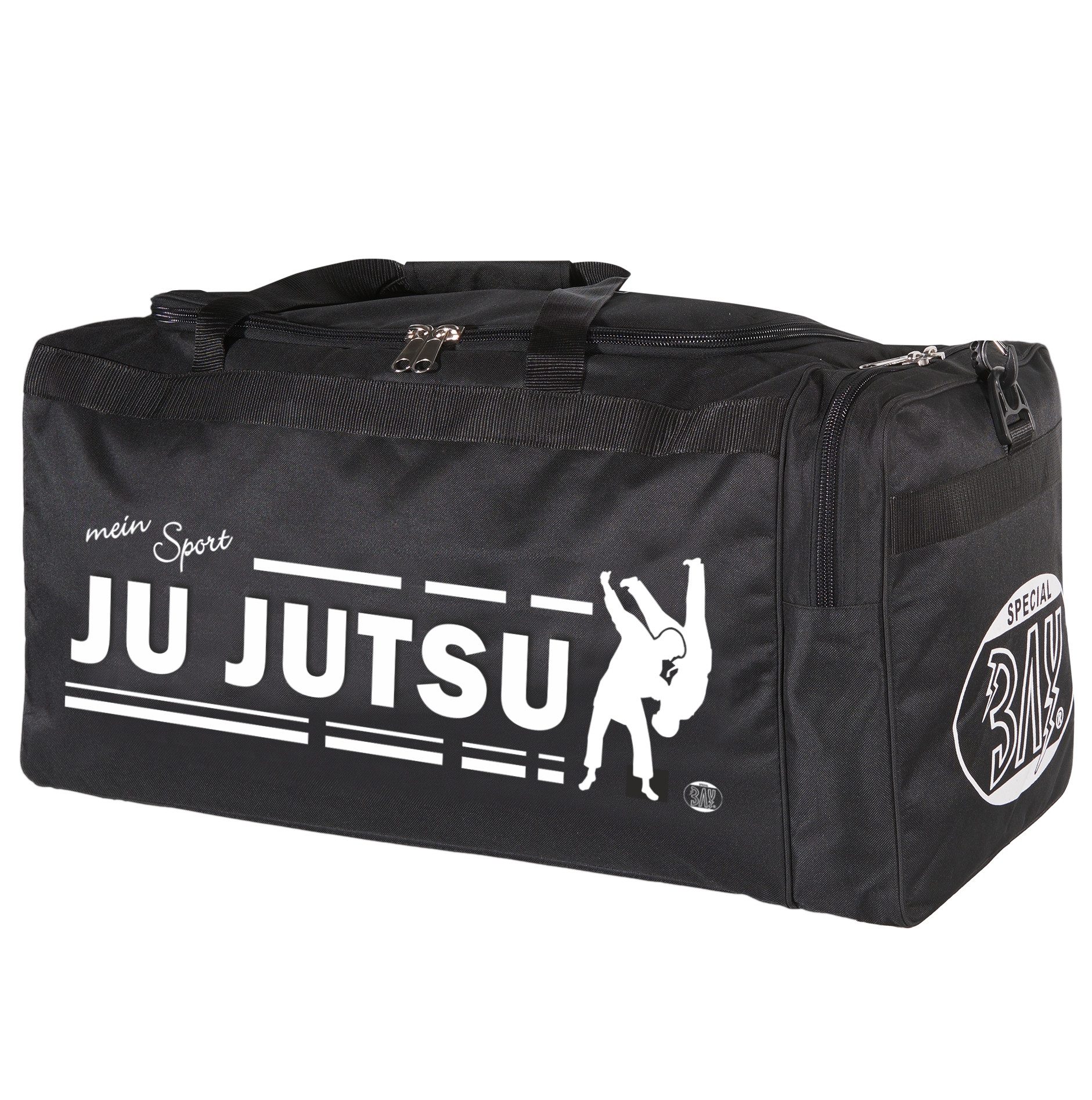 BAY-Sports Sporttasche mein Sport Ju Jutsu Trainingstasche schwarz 70 cm Taschen Ju-Jutsu (Stück), auffälliger und aufwendigen Druck, Erklärung Ihrer Leidenschaft