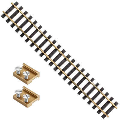 ML-Train Gleise-Set gerade mit 15 mm Messing Schraub-Verbindern 60-150 cm mit allen, Spur G Gleissystemen kombinierbar