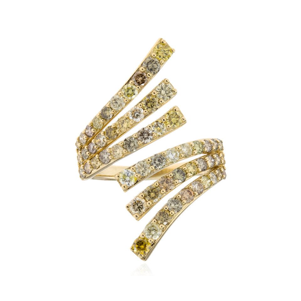 Diamantring Schicker 2,04ct Fancy Diamant 14K Gold Ring, CIRARI, 4,66g