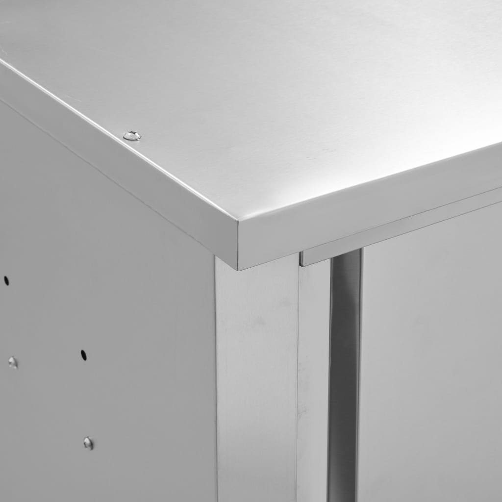 vidaXL Hängeschrank Hängeschrank Wandhängeschrank mit Schiebetüren 120x40x50 cm Edelstahl