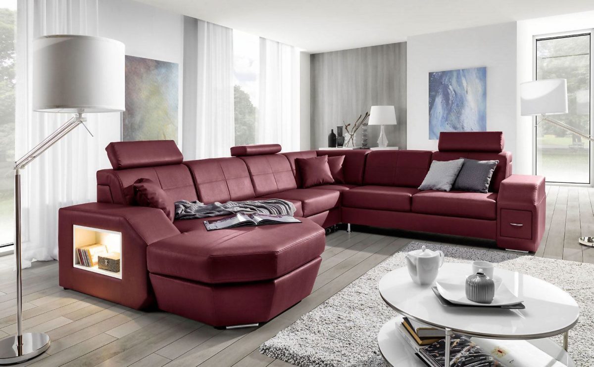 Ecksofa Elegante Eckcouch Wohnlandschaft Sofa Garnitur Sitzmöbel