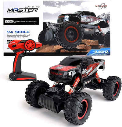 FunTomia Modellauto RC Ferngesteuertes Auto für Kinder - Rock Crawler / Monstertruck, Maßstab 1:14, (Set)