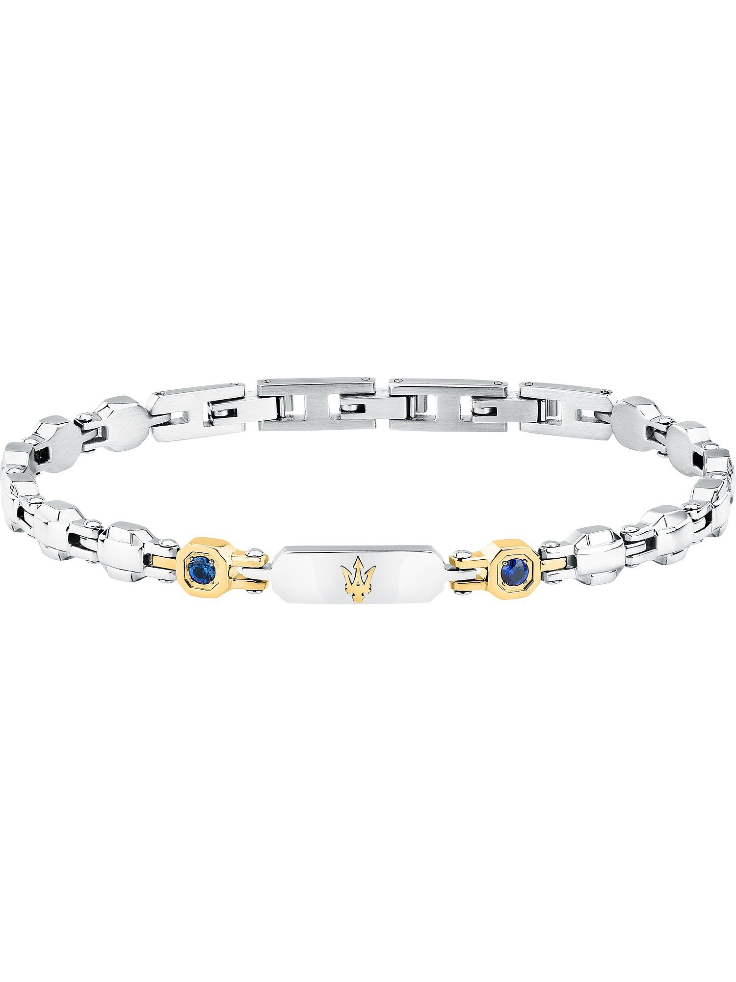 MASERATI Edelstahlarmband Maserati Herren-Armband Edelstahl Saphir