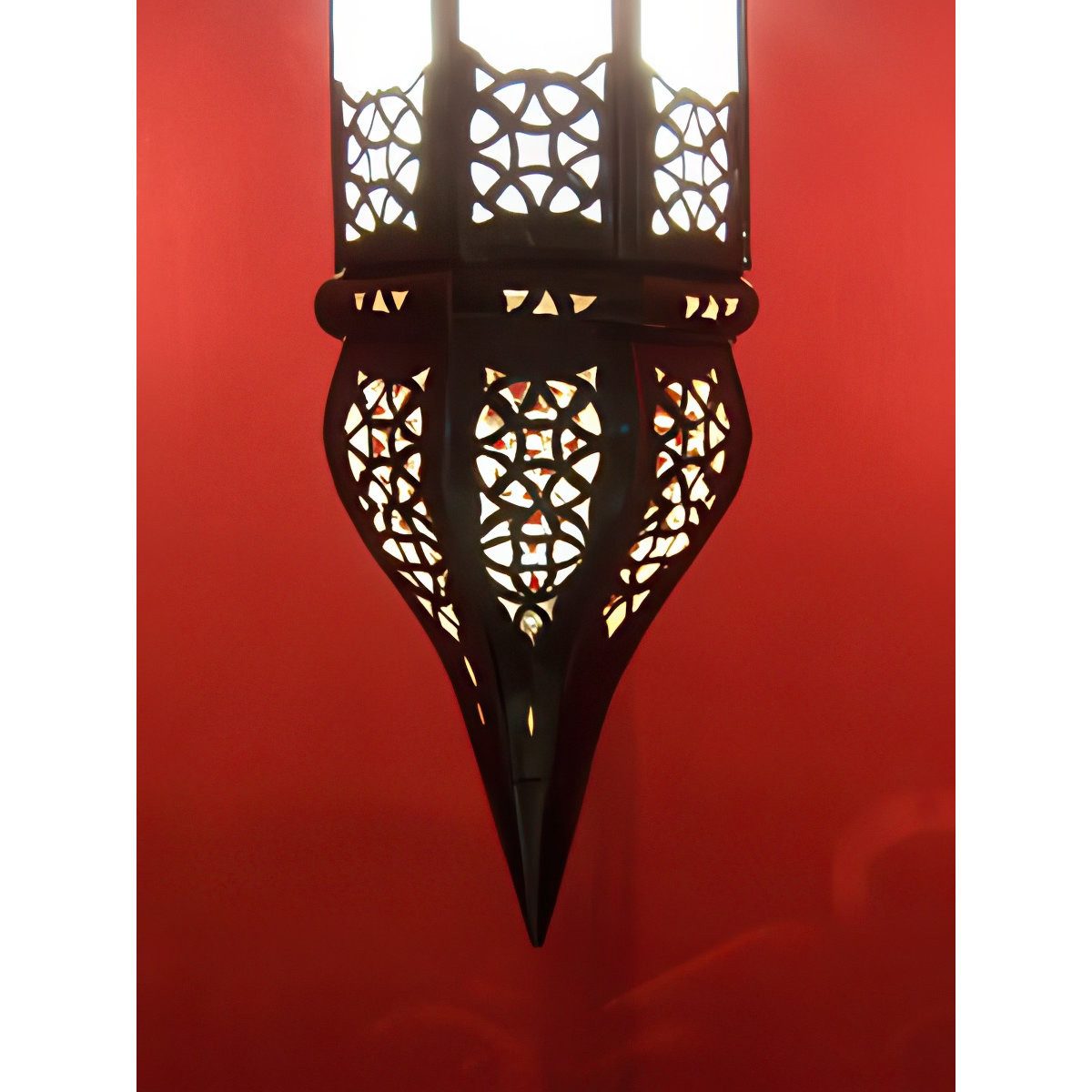 Marrakesch Orient & Mediterran Interior Deckenleuchte Orientalische Deckenlampe Rihana handgemacht aus Metall in Weiß 56 cm, ohne Leuchtmittel, Handarbeit