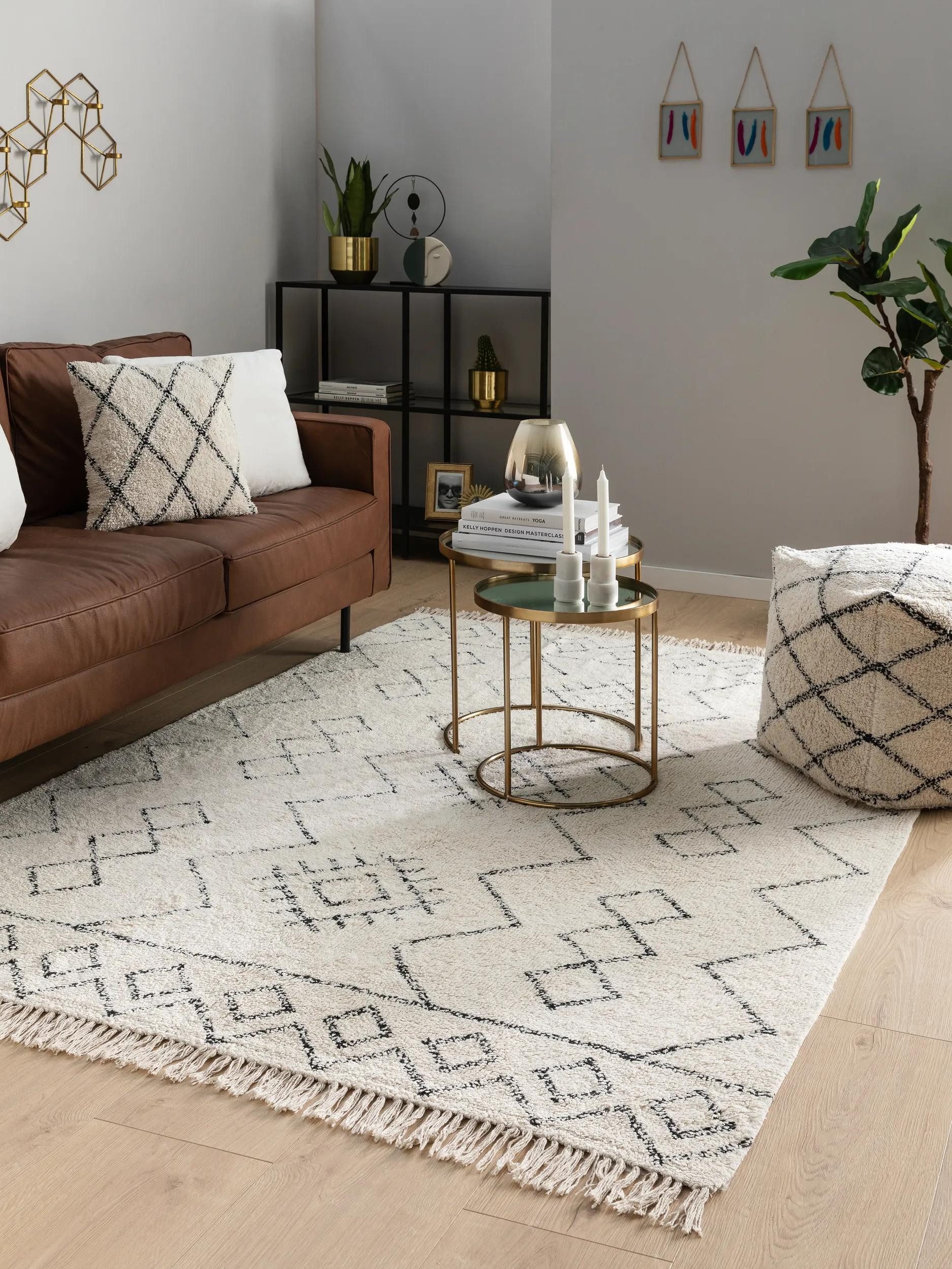 benuta Teppich Naomi, rechteckig, Höhe: 6 mm, Teppich Wohnzimmer, Schlafzimmer, Esszimmer, Flur, Kunstfaser, Cozy