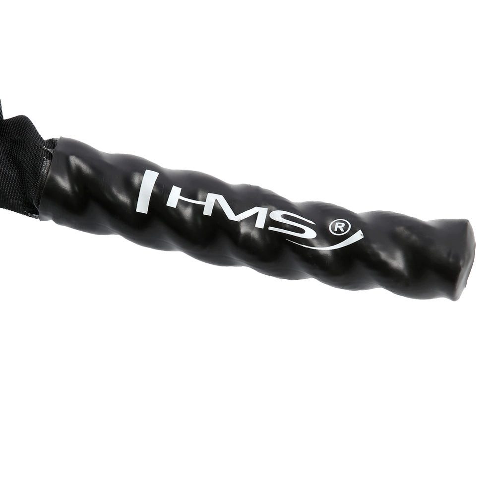 HMS Trizepsseil Trainingsseil Schwungseil Fitnessseil (Spar-Set, 1-tlg., 12 m x 38 mm robust), 12 m lang, 38 mm dick, geschützte Seilenden