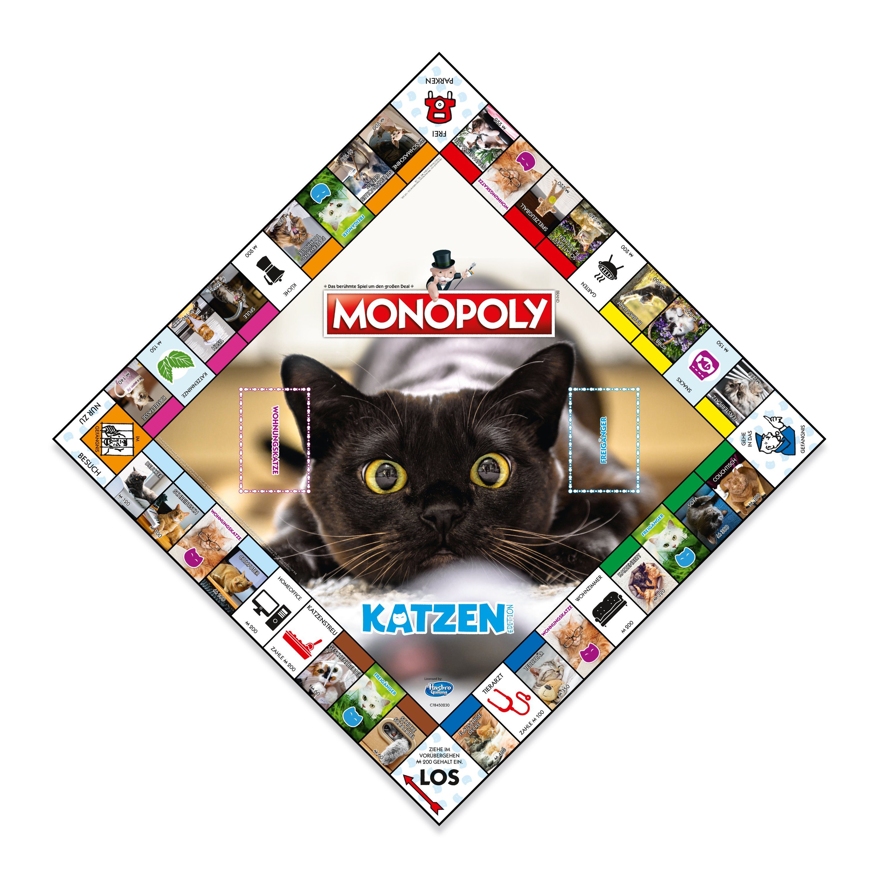 Winning Moves Spiel, Brettspiel Monopoly - Katzen