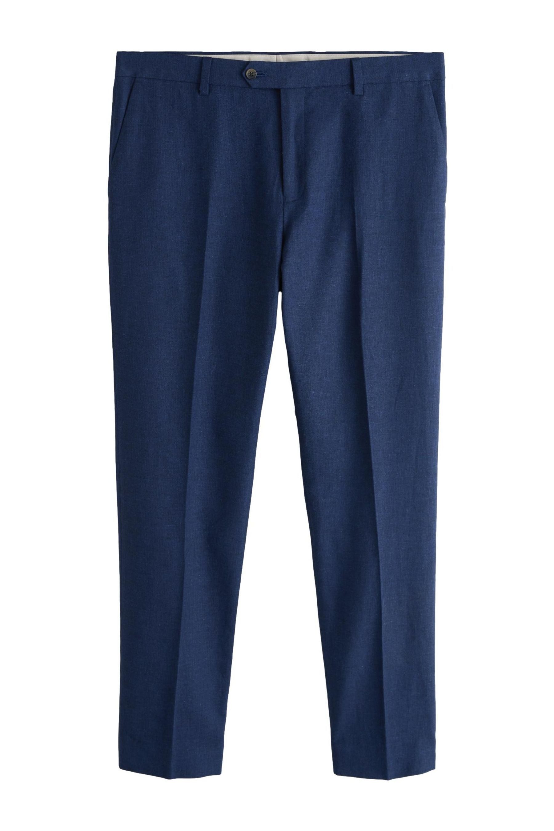 Anzughose Strukturierte Tailored Fit Anzughose aus Leinenmix