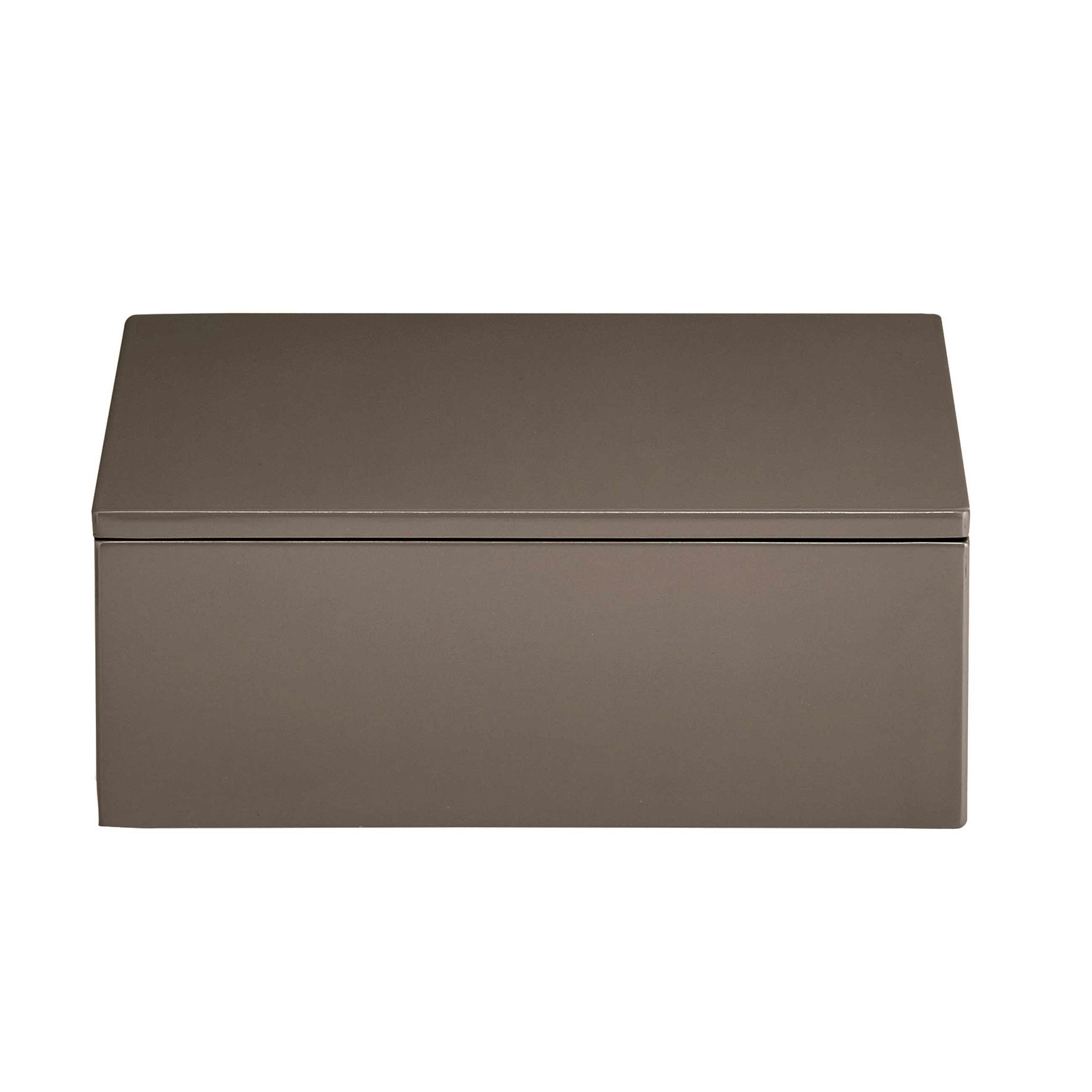 Mojoo Aufbewahrungsbox (1 St), Lackbox mit Deckel, hochglanz warm grey