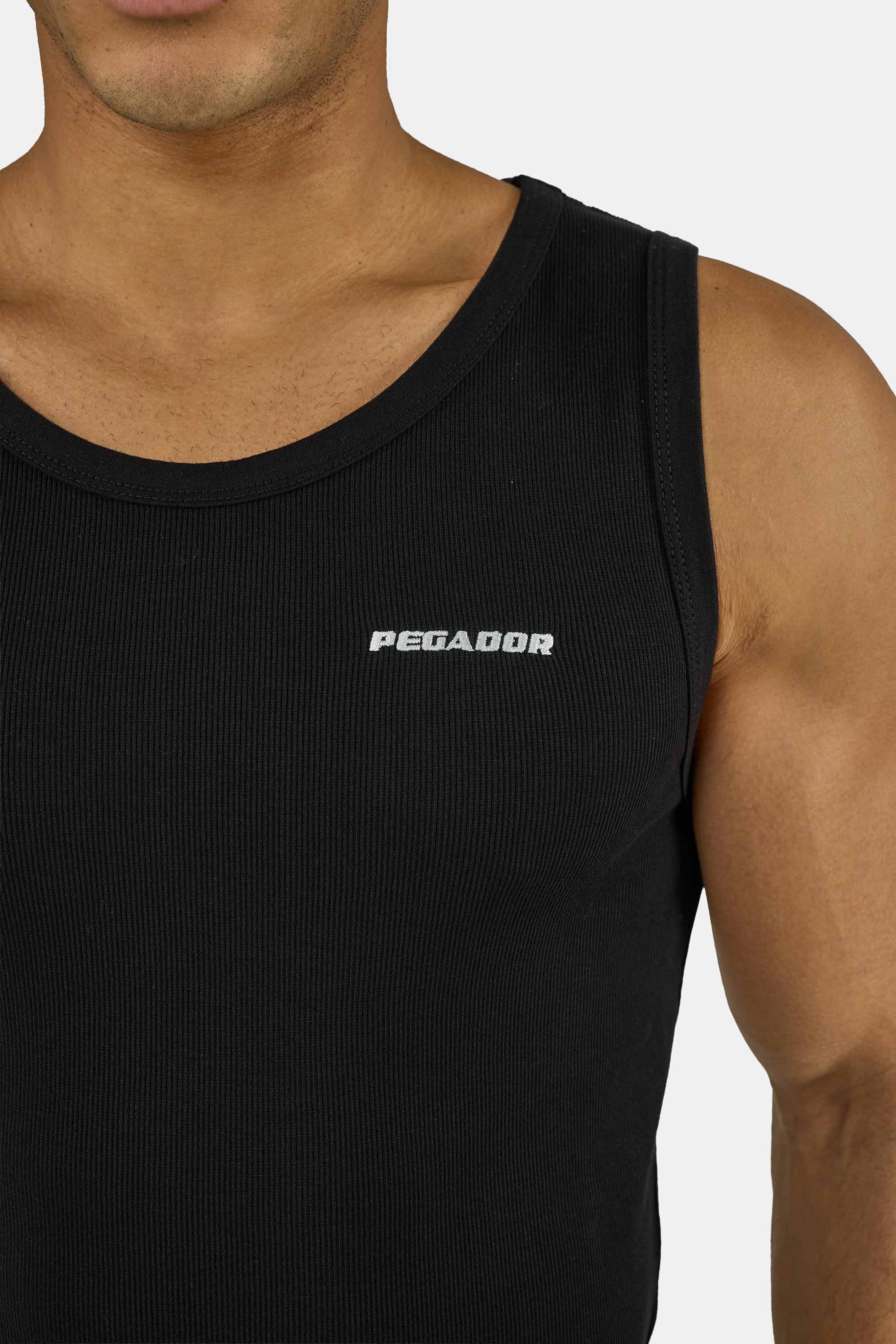 PEGADOR Muscleshirt Logo Rib Undershirt Baumwollmischung, regular fit