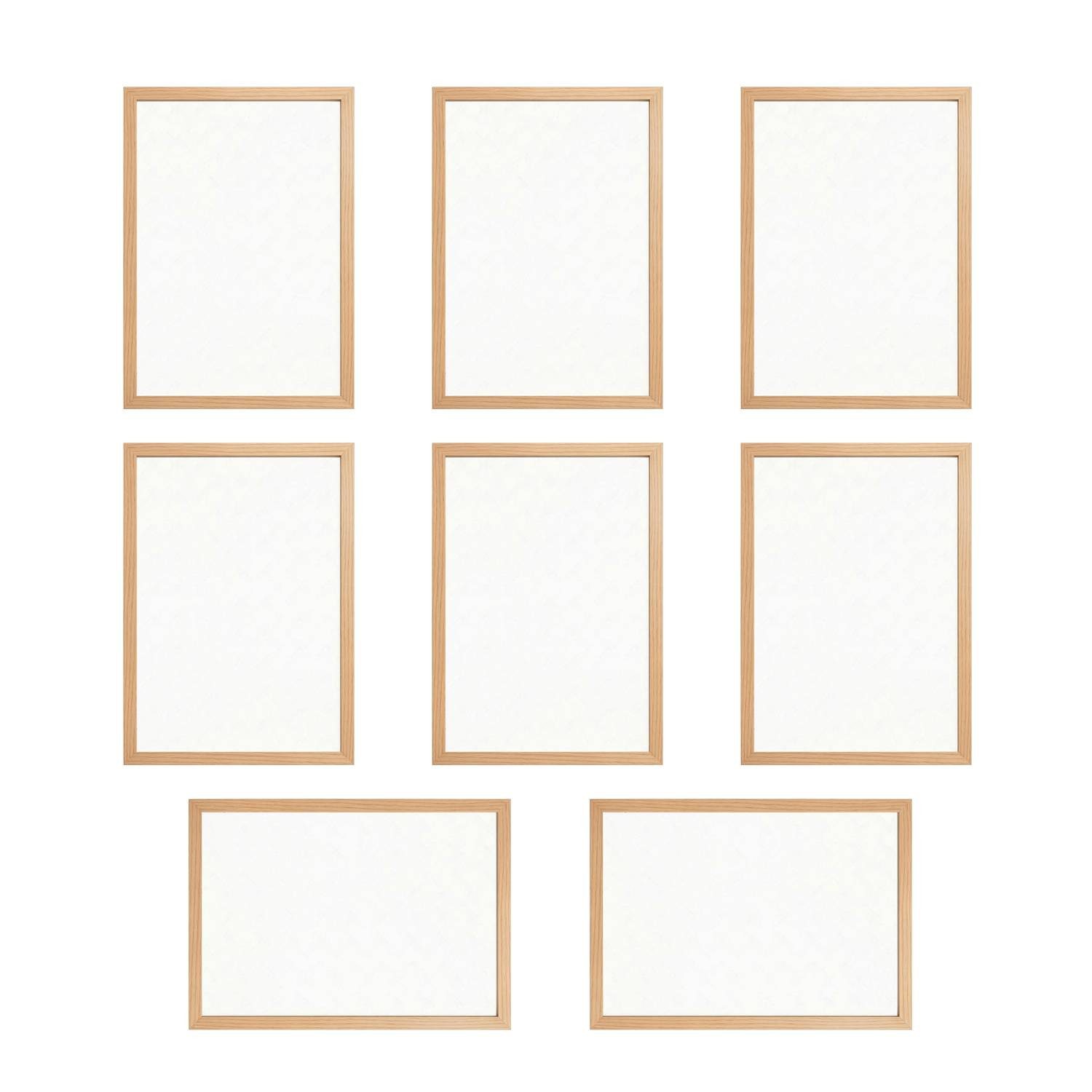 Licht-Erlebnisse Bilderrahmen-Set BILDERRAHMEN, (1 St), DIN A3 Wand 8er Set 45 x 32,5 cm Holz Kunststoff bruchsicher