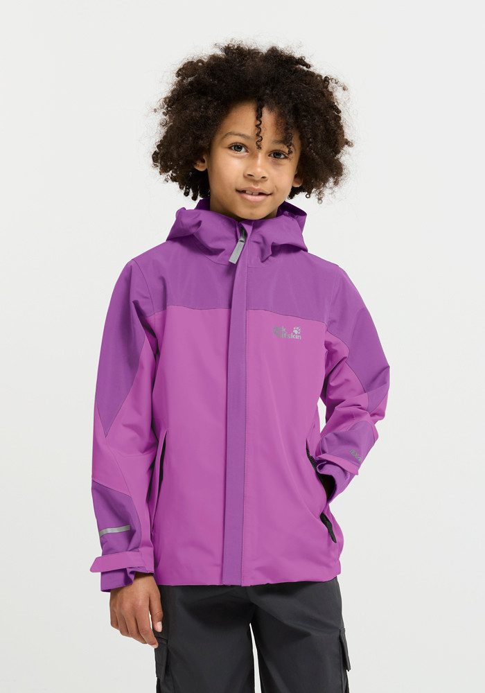 Jack Wolfskin Outdoorjacke TRAILVENTURE 2L JKT K Regenjacke für Kinder, wasserdicht, 3-in-1 System