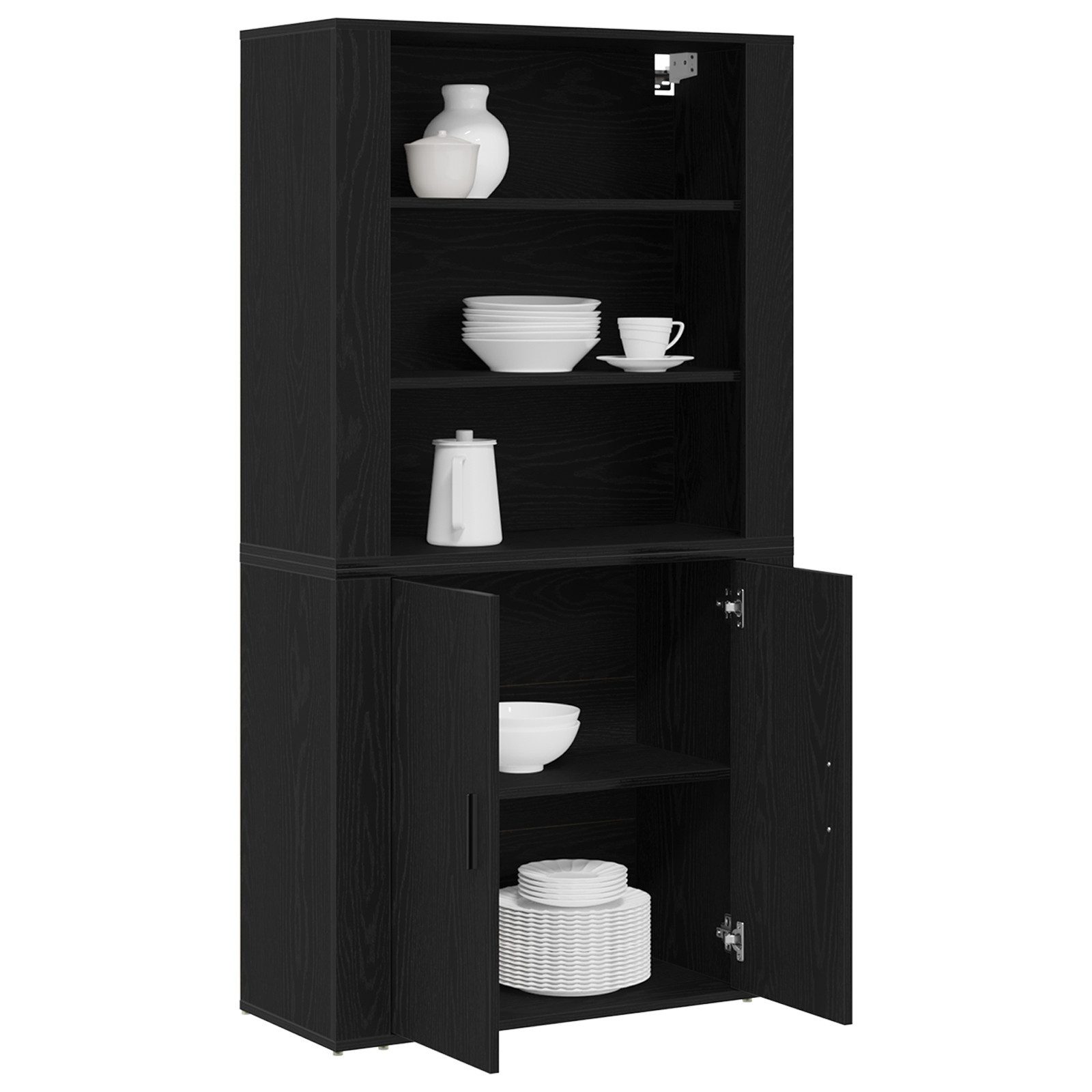 vidaXL Highboard Highboard Schwarze Eiche Konstruiertes günstig online kaufen