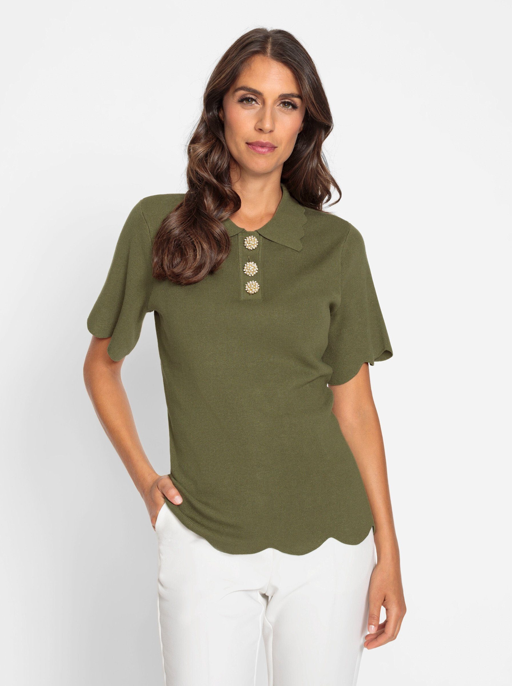 heine Strickpullover Polopullover . günstig online kaufen