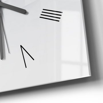 DEQORI Wanduhr 'Abstraktes Geo-Muster' (Glas Glasuhr modern Wand Uhr Design Küchenuhr)