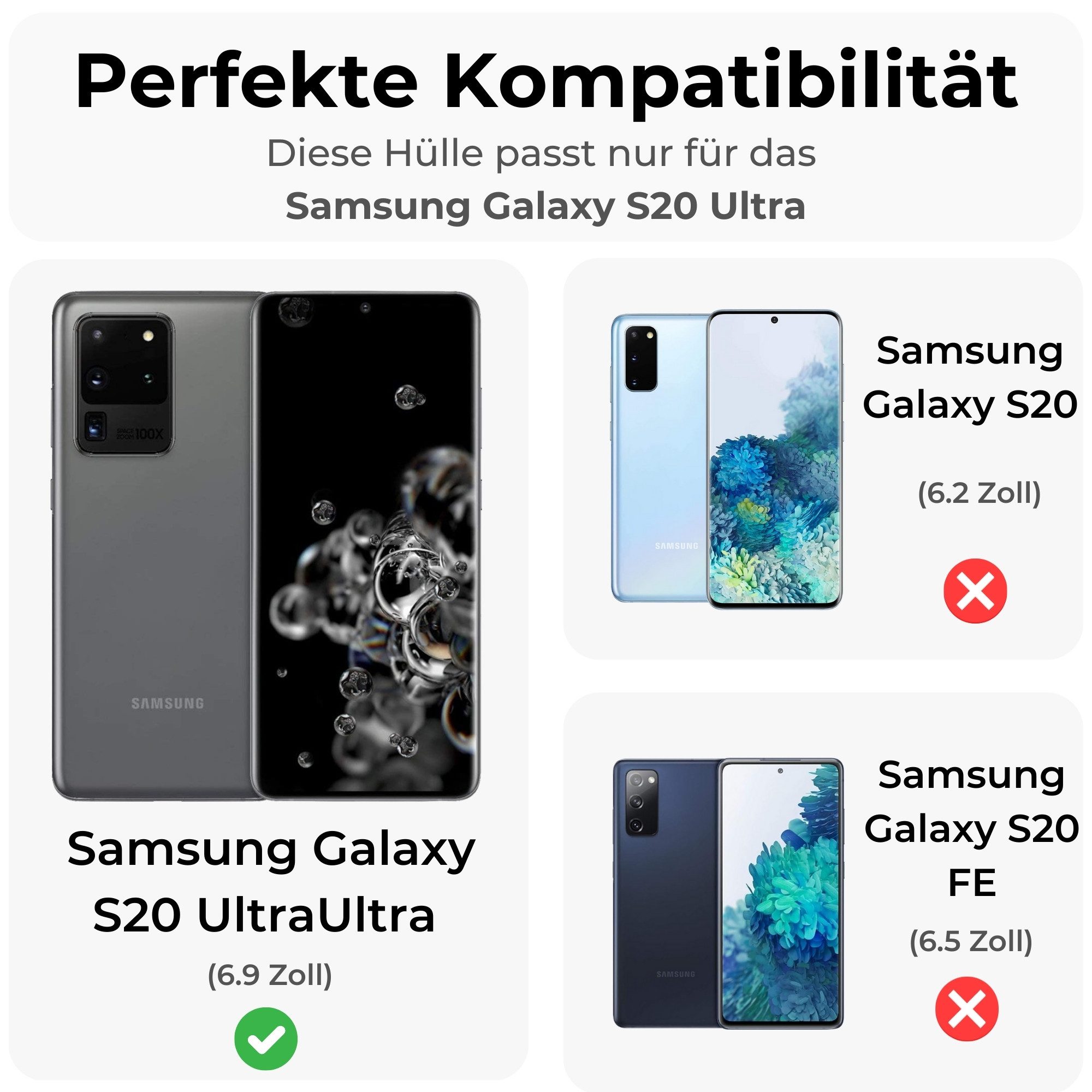 betterfon Handyhülle Carbon Hülle für Samsung Galaxy S20 Ultra Backcover TPU Schwarz, Carbon-Look – stoßfestes Case mit Air-Cushion & Metall-Optik