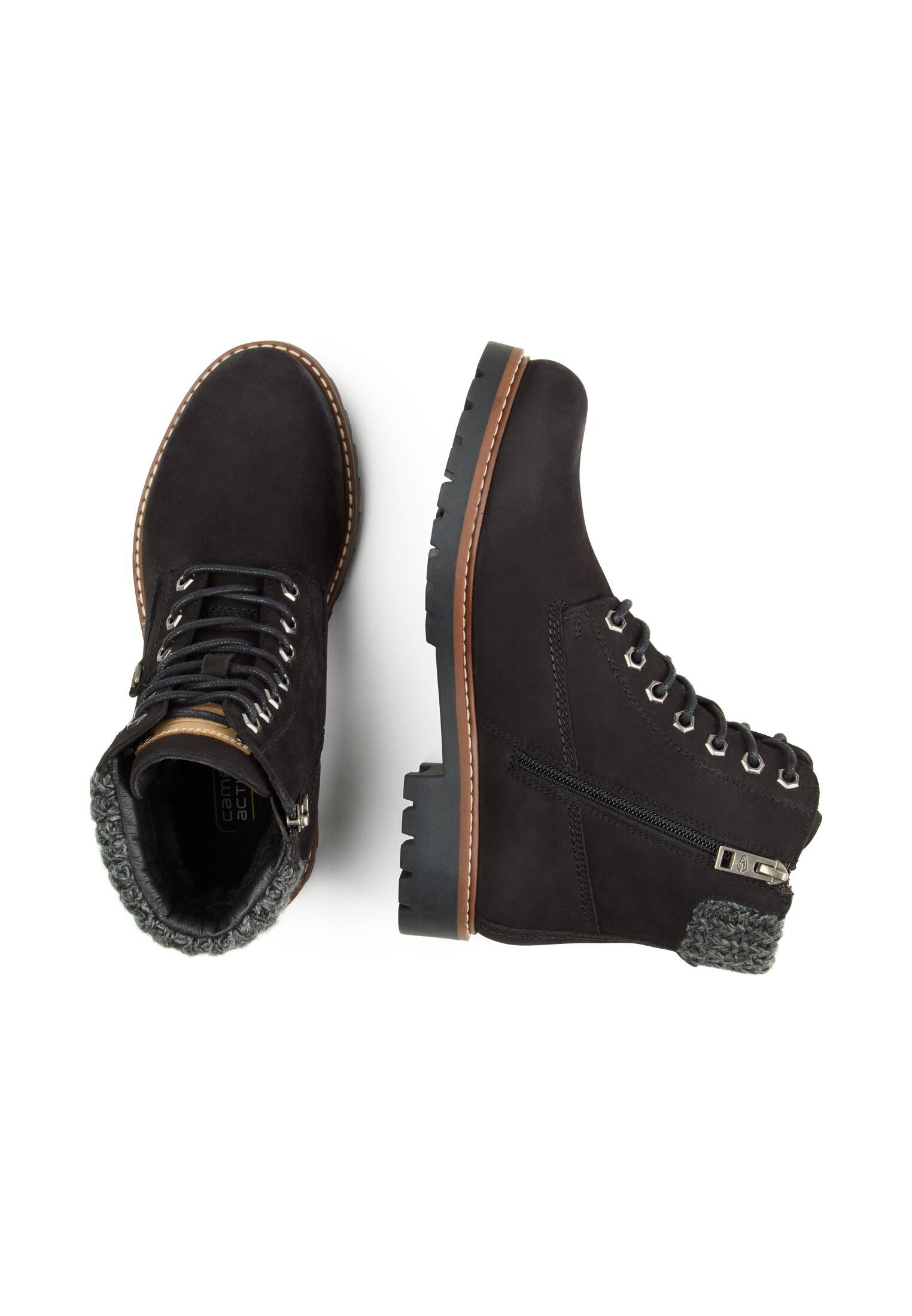 camel active Boots nubuk/textile SCHWARZ Winterboots günstig online kaufen