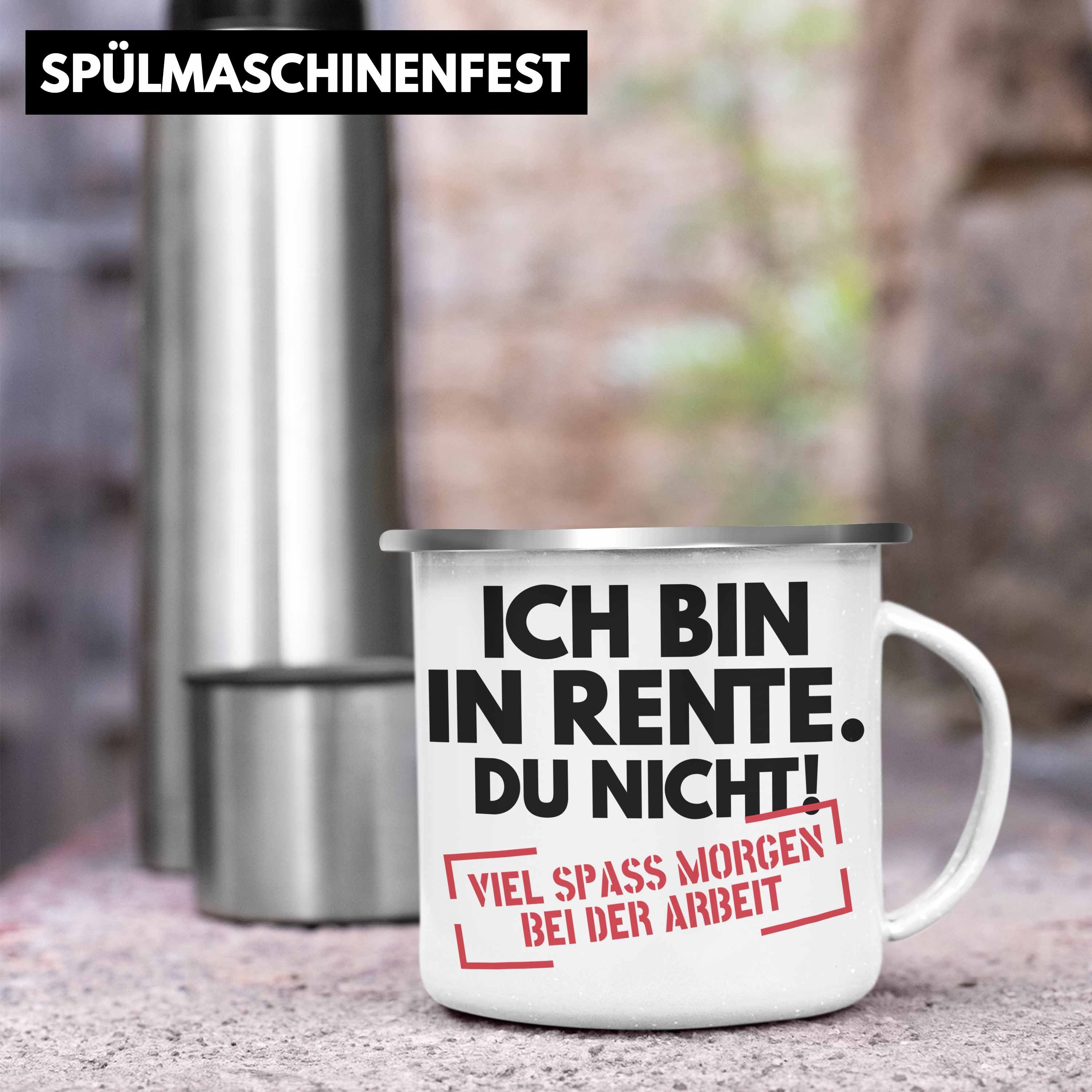 Tasse Rentnerin Rente KaffeeEmaille Emaille Nicht Ich Renteneintritt Ruhestand Rente Spruch - Geschenk Thermotasse In Tasse Du Rentner Trendation Bin Trendation Silber