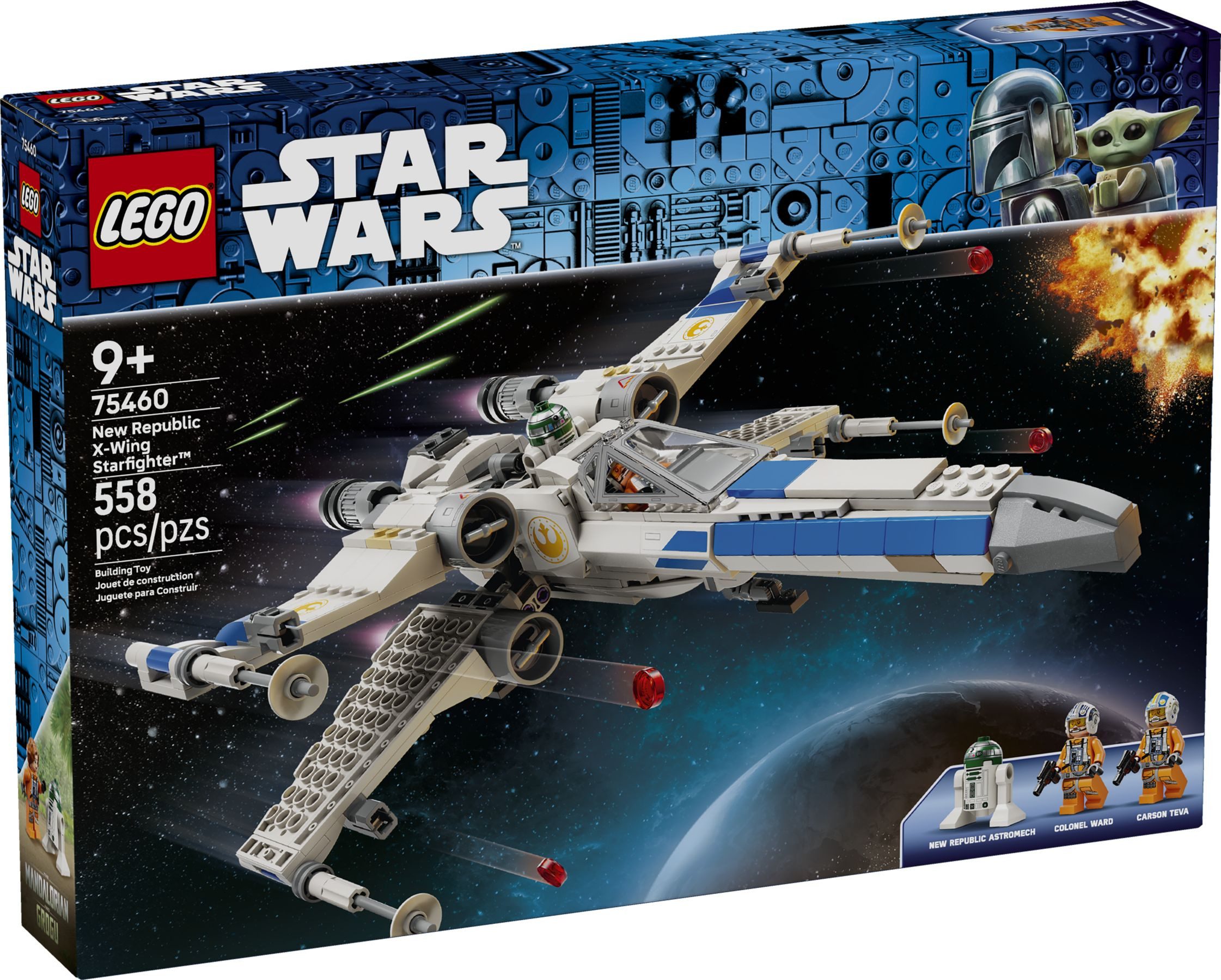 LEGO® Star Wars 75460 Neuer Republikanischer X-Wing Starfighter™ Konstruktionsspielsteine, (Set, 558 Teile)