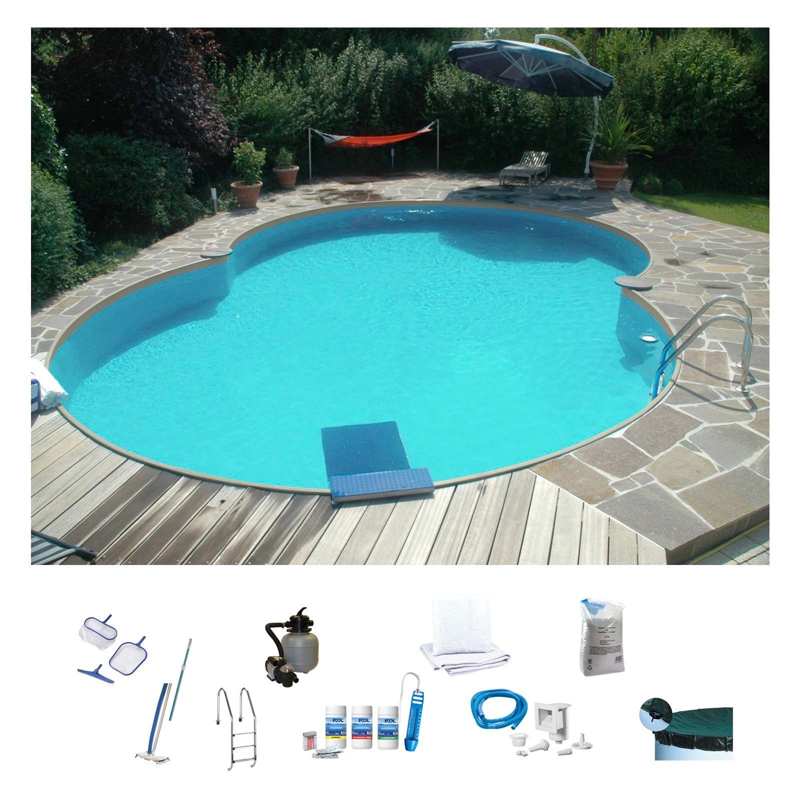 my POOL BWT Achtformpool SAMOA 4 (Komplett-Set, 10-tlg), in versch. Größen erhältlich