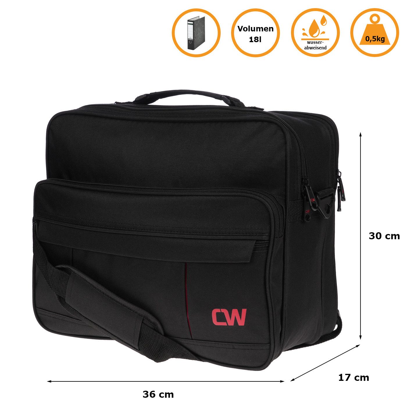 Christian Wippermann Umhängetasche Flugbegleiter Arbeitstasche Umhängetasche, Tasche Herrentasche im Querformat