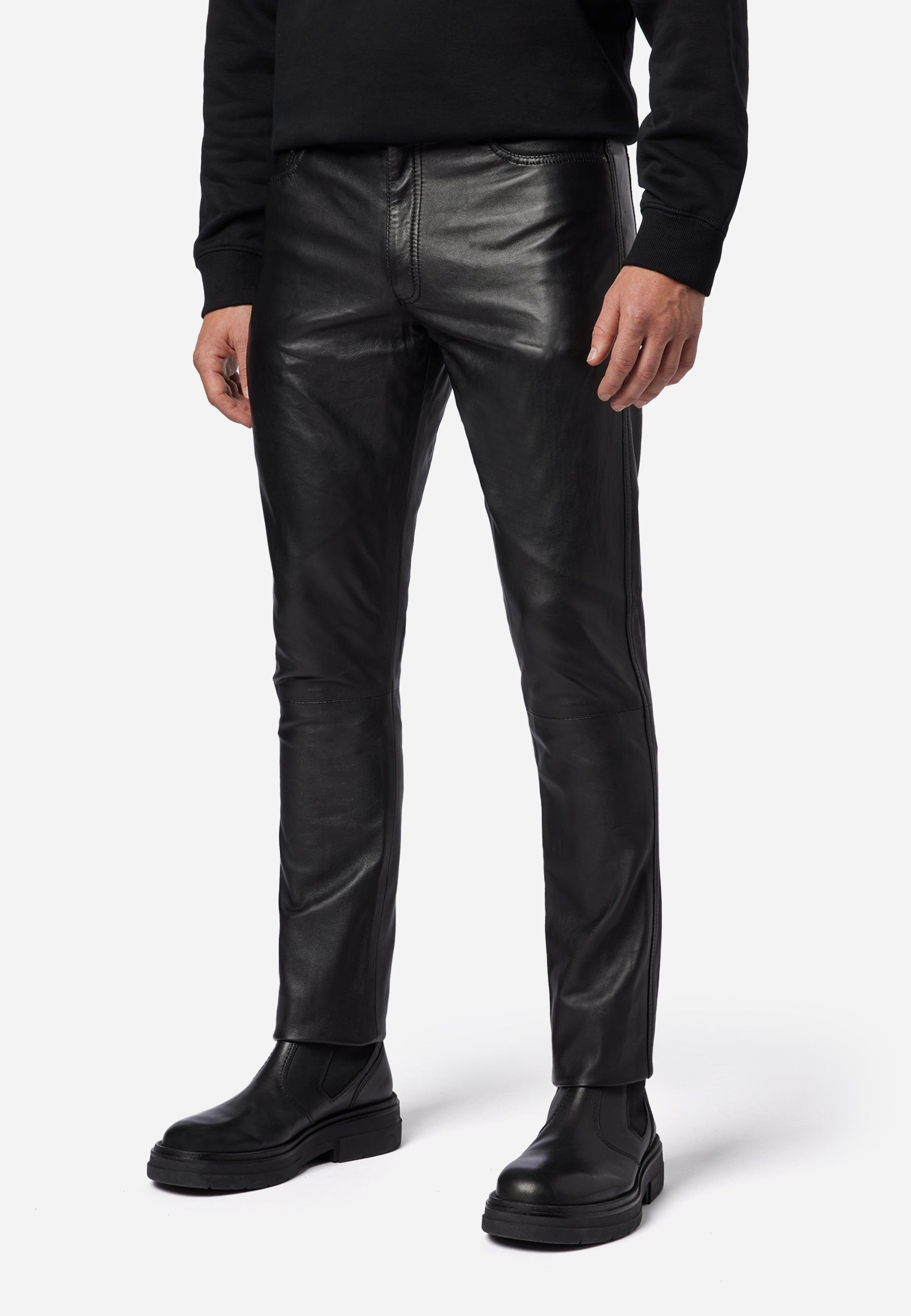 RICANO Lederhose No. 3 TR – Slim Fit Lederhose aus Lamm Leder im 5-Pocket-Stil