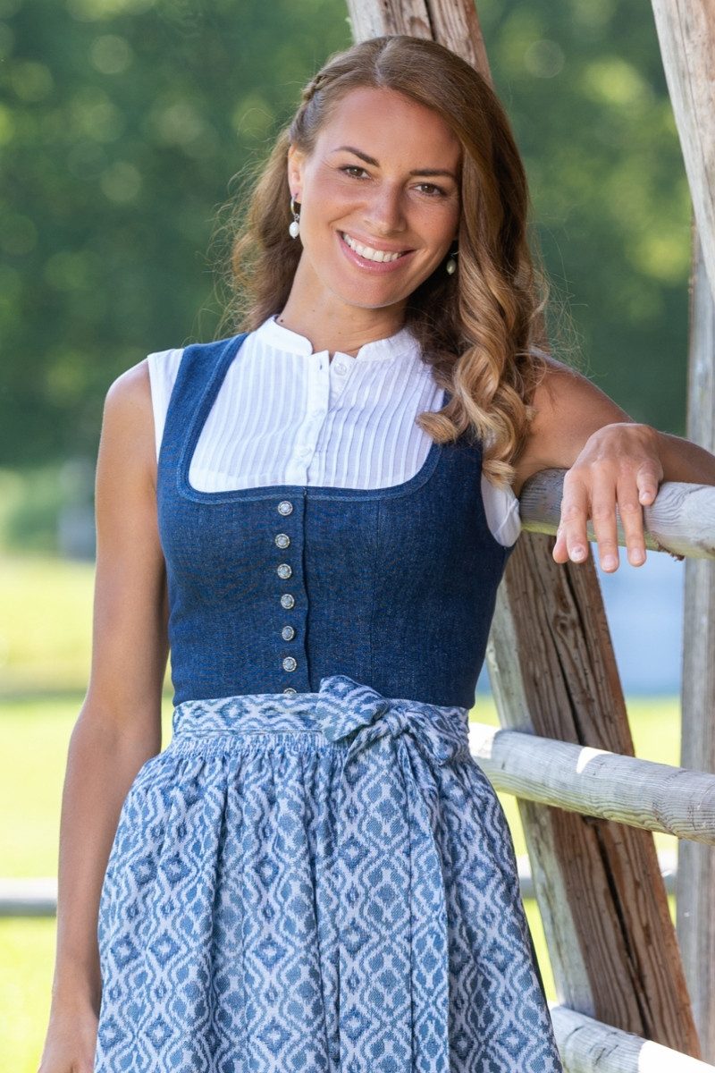 Hammerschmid Dirndl Midi Dirndl 2tlg. - PILLERSEE - denim