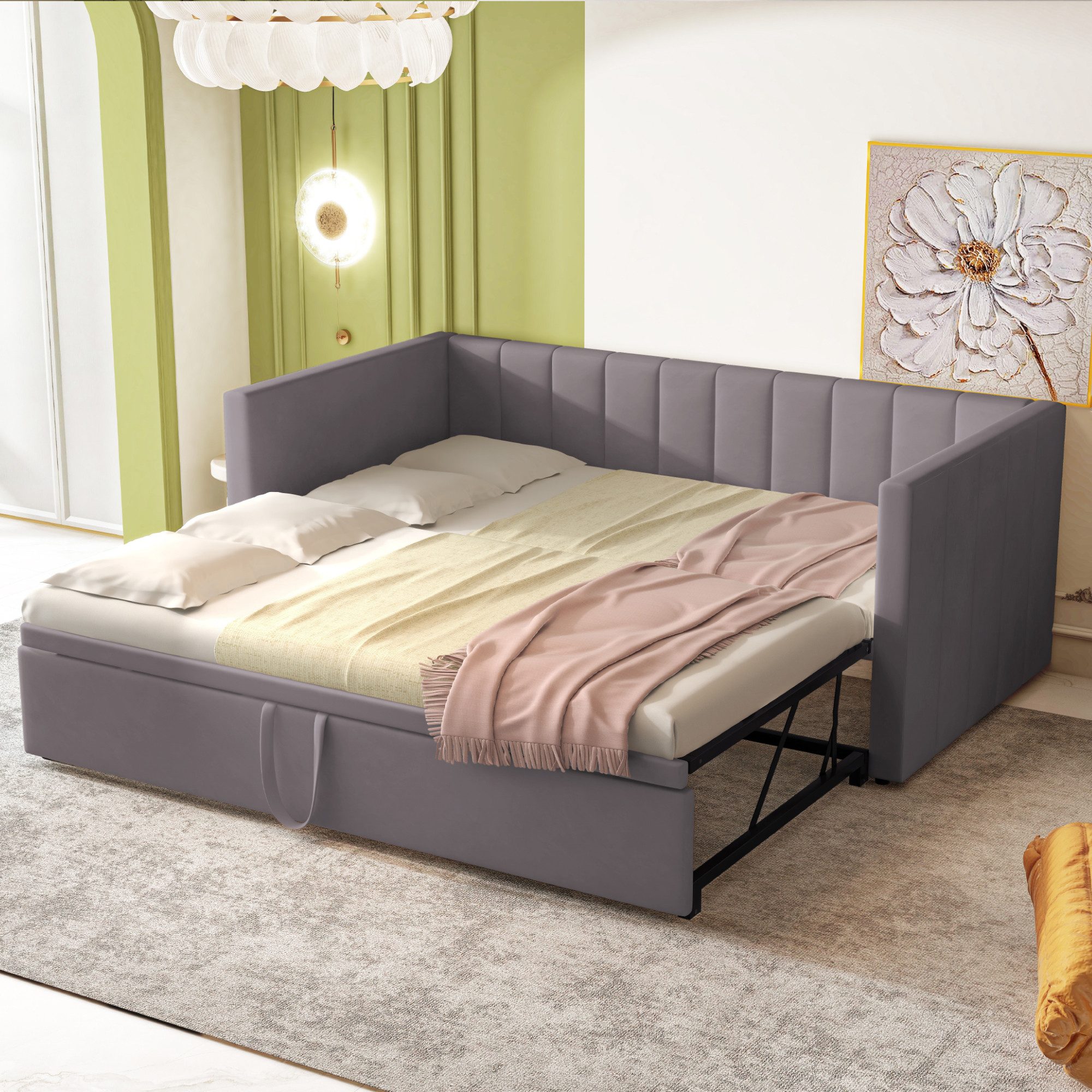 HAUSS SPOLE Schlafsofa Tagesbett Polsterbett Kinderbett Schlafsofa Ausziehb günstig online kaufen