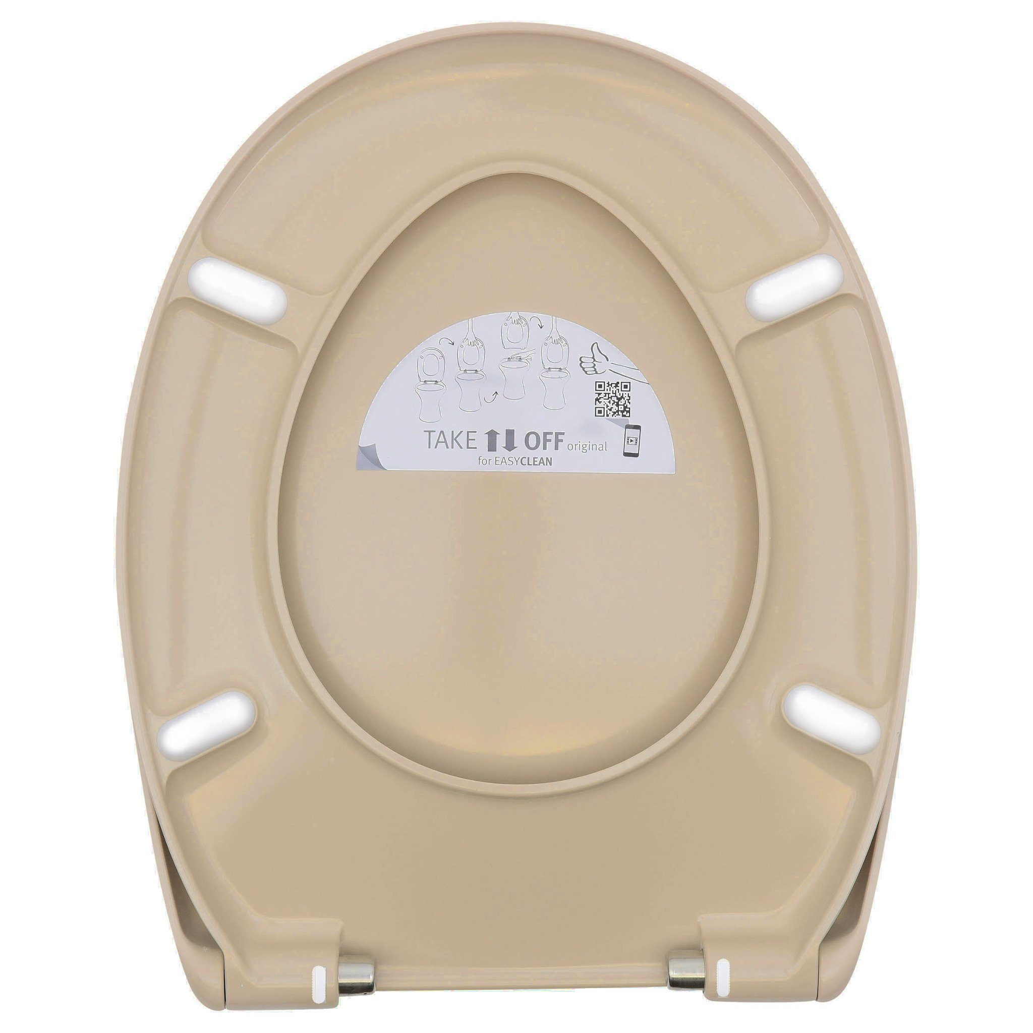LUVETT WC-Sitz Premium C770 mit Absenkautomatik, Duroplast sanitär, O-Form (Inklusive 3 Befestigungsarten), mit Original SoftClose® Absenkautomatik, Duroplast