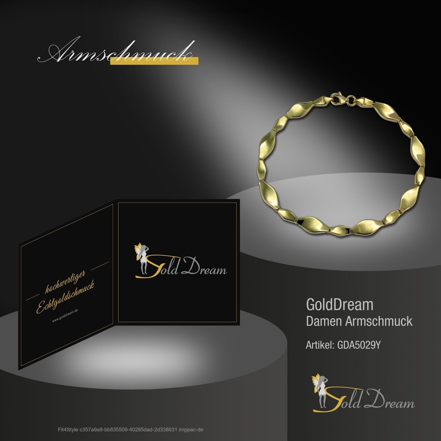 Armband (Armband), Gold Wave GoldDream Armband Goldarmband gold 19cm, 333 333 Damen Farbe: Gelbgold Karat, 8 - 19cm ca. 8 GoldDream