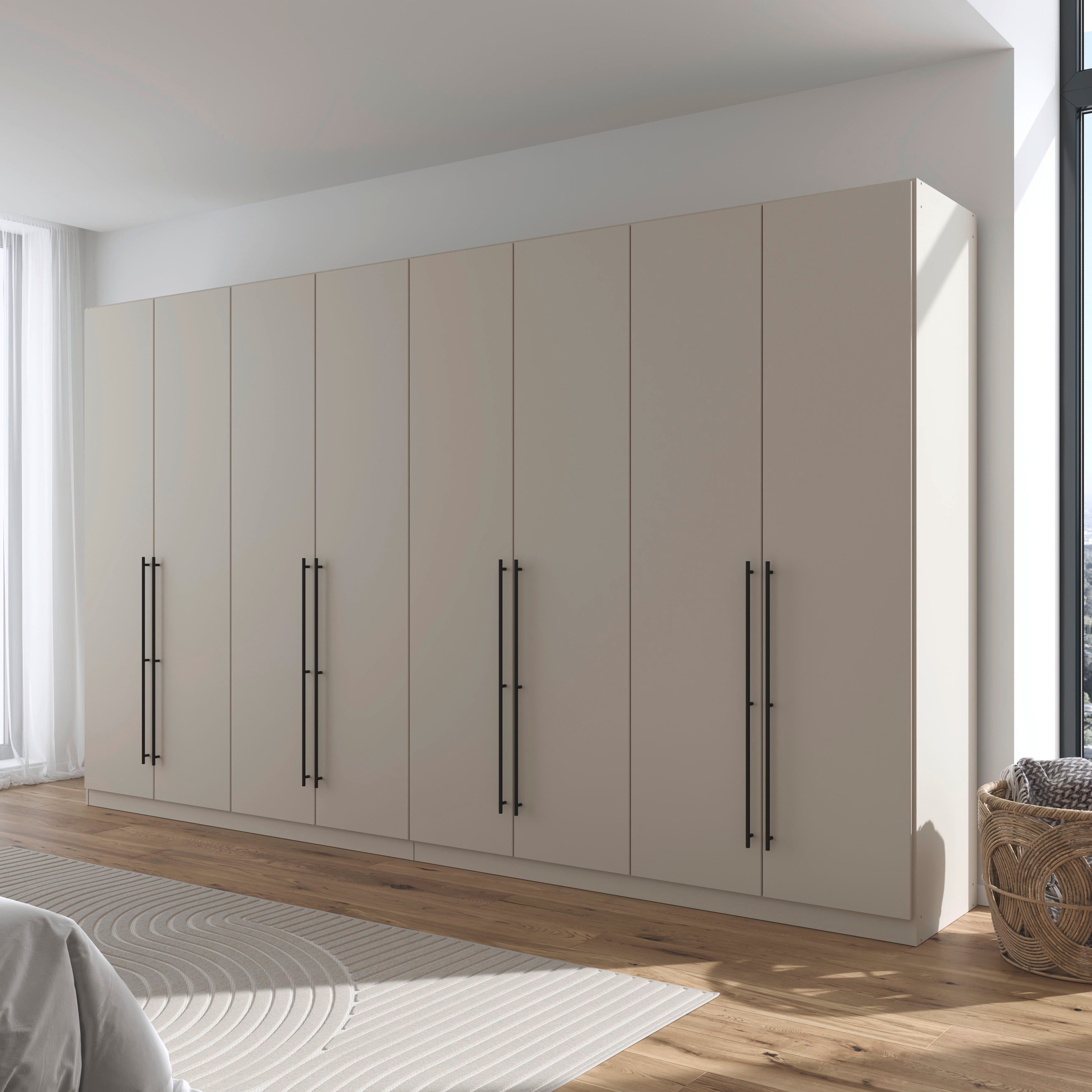 OTTO home Kleiderschrank Mehrzweckschrank Aktenschrank Möbel Mietswohnung Schlafzimmer AVOLA (3 verschiedene Ausstattungen BASIC/CLASSIC/PREMIUM (inkl. SOFT-CLOSE) mit hochwertigen Stangengriffen in Schwarz aus Metall MADE IN GERMANY