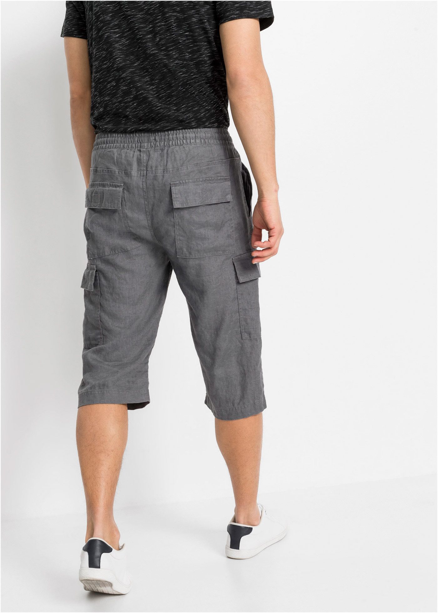 bonprix Cargobermudas aus Leinen, Regular Fit, mit sechs Taschen, eleganter günstig online kaufen