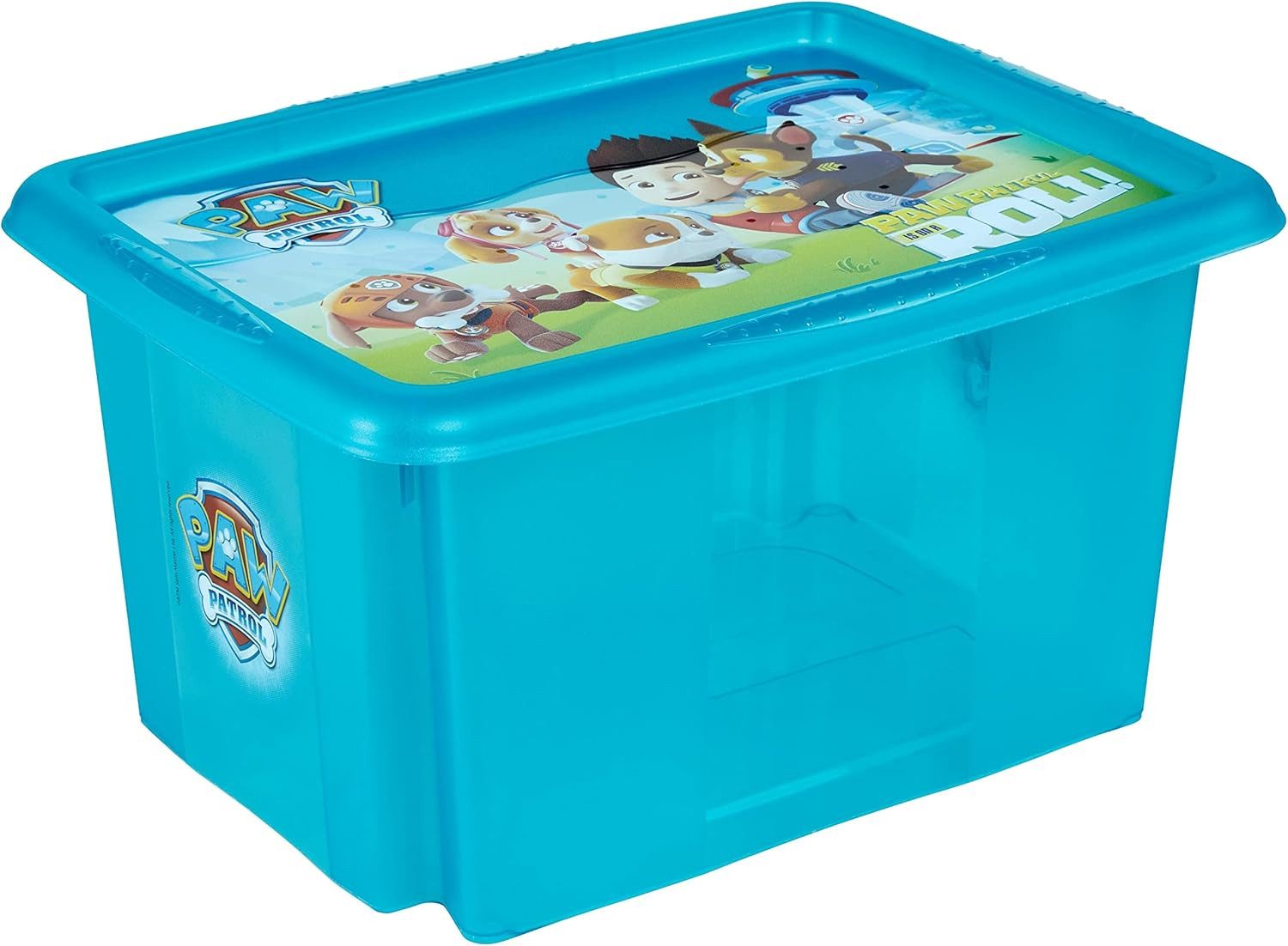 keeeper Aufbewahrungsbox 1x Paw Patrol Aufbewahrungsbox mit Deckel, Dreh- und stapelbar 15 l (1 St), Karolina, Fresh Blue Transparent