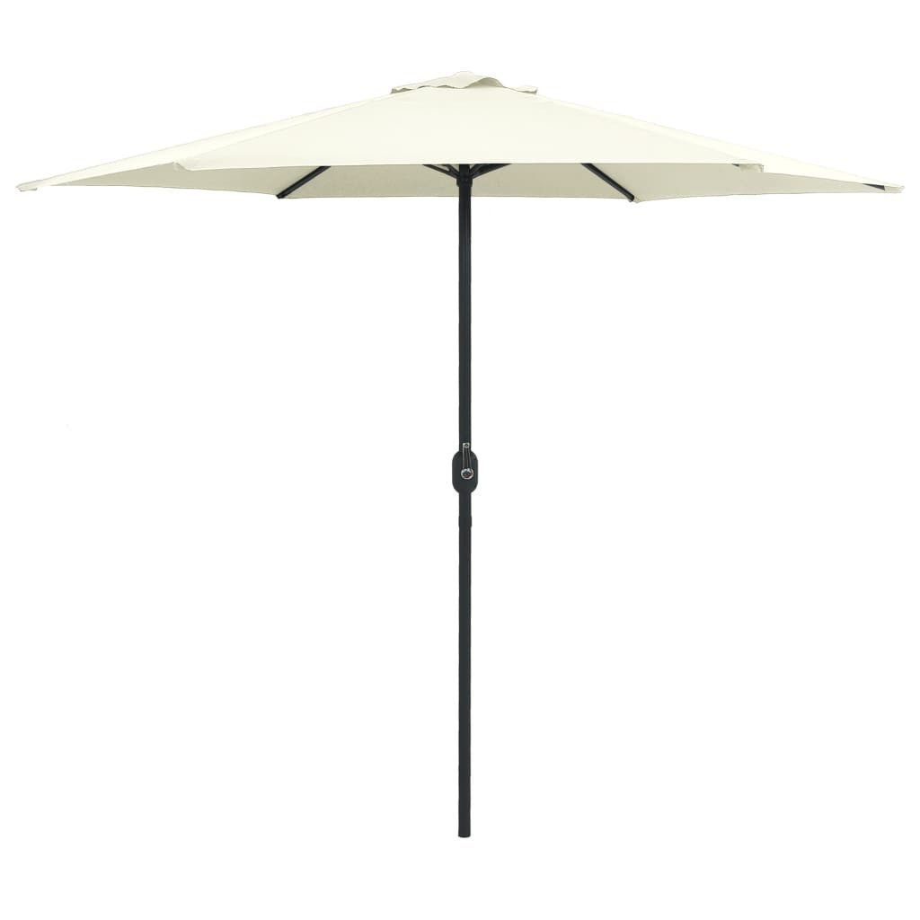 vidaXL Sonnenschirm Sonnenschirm mit Aluminium-Mast 270x246 cm Sandweiß