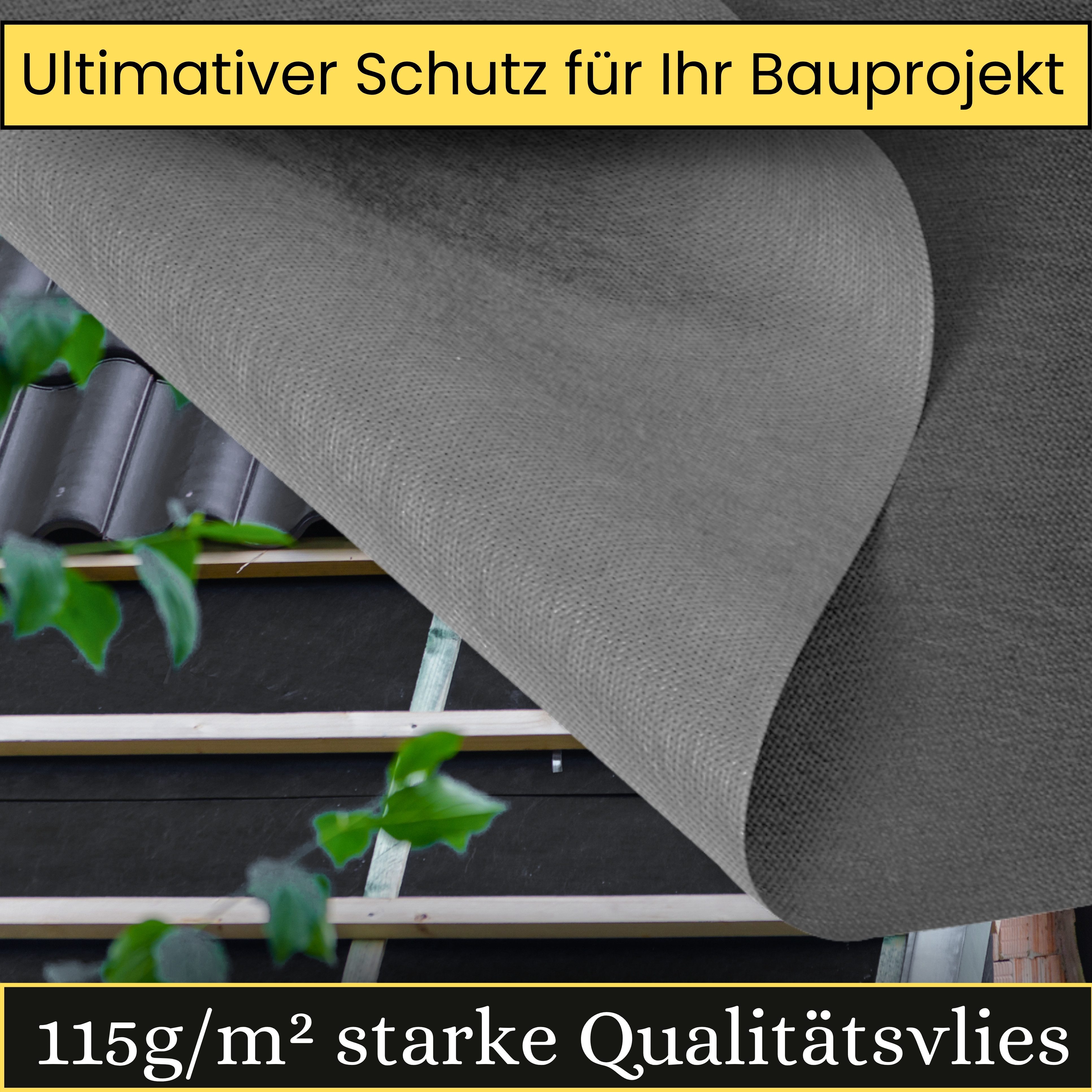 AMF Life Dachbahn Dachunterspannbahn, Dachfolie, 0,75m x 25m, Ohne Zubehör, 18,75 m² pro Paket, (Breite 0,75m x Länge 25m, 1-St., anthrazit + Ohne Zubehör), Schutzschicht für Wärmedämmung vor Wind und Feuchtigkeit